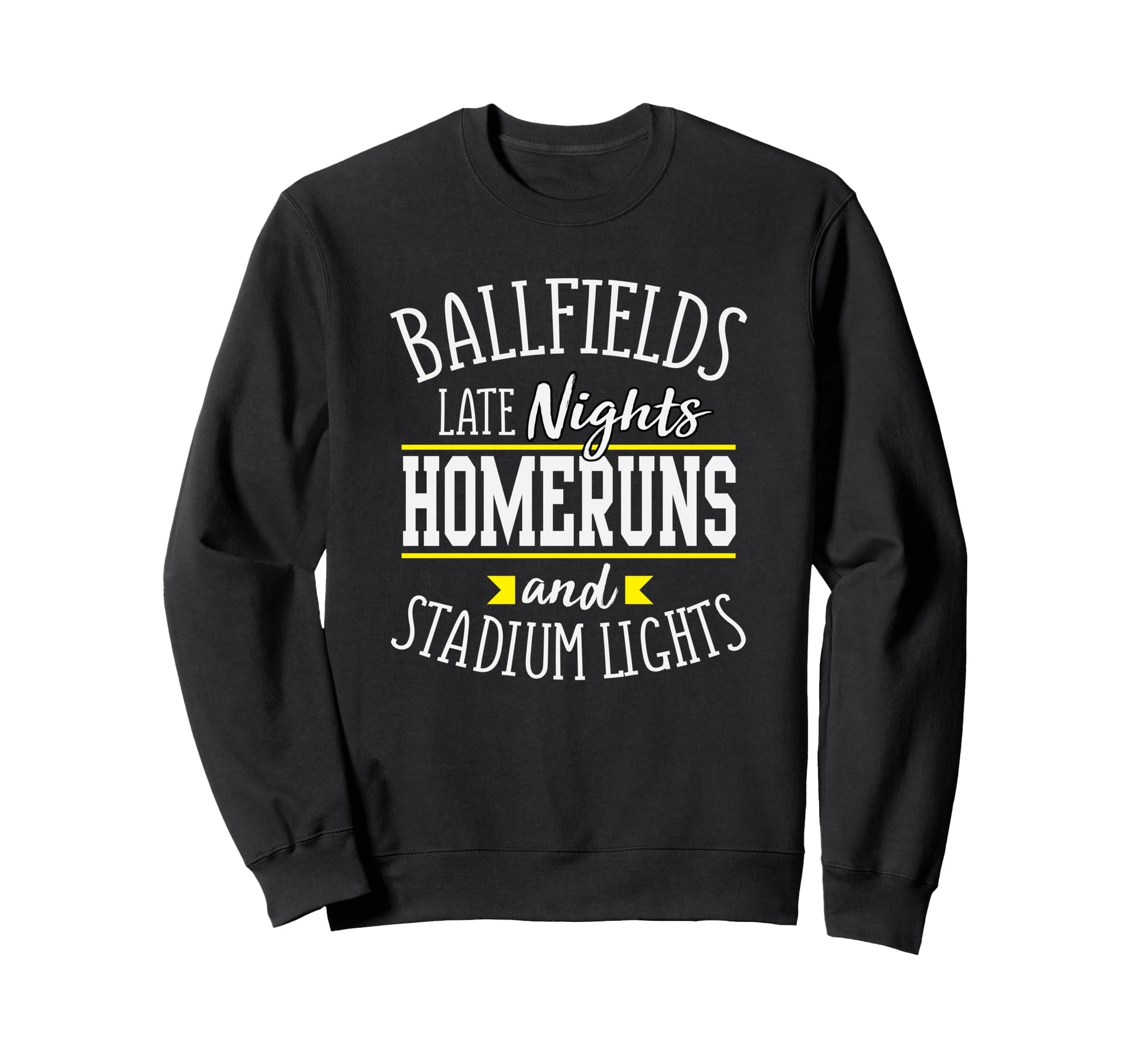 Home Runs And Stadium Lights Baseball Sweatshirt - Graphic Print Men Women - T-Shirt, Sweatshirt, Hoodie