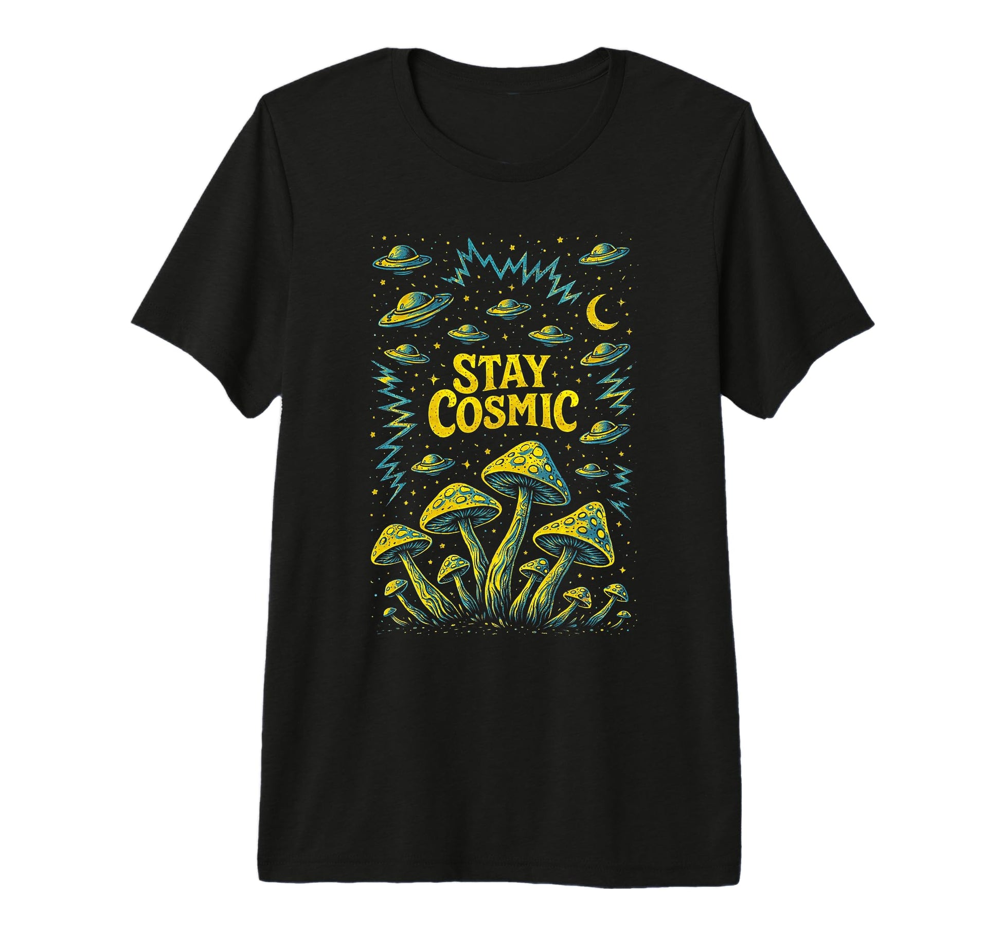 Psychedelic Stay Cosmic Trippy T-Shirt - Fun Novelty Design for Adults - T-Shirt, Sweatshirt, Hoodie