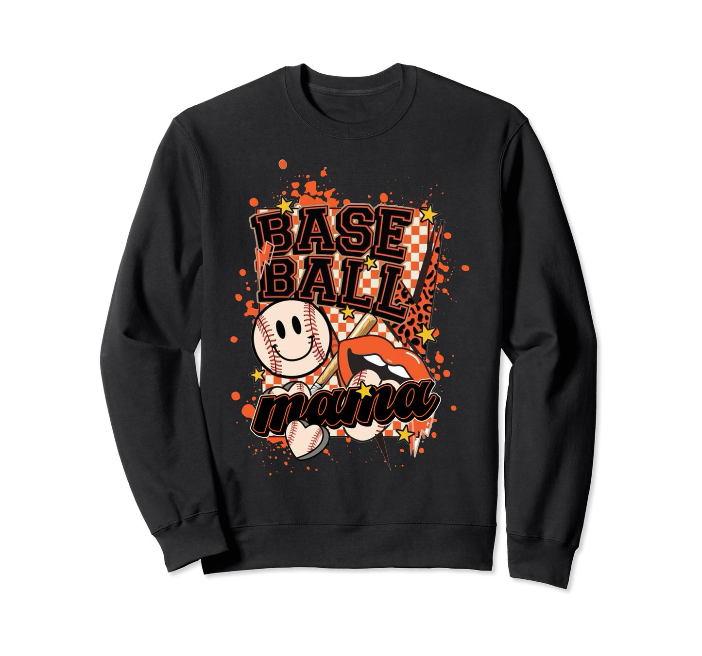 Softball Baseball Mama Mom Sweatshirt - Fun Novelty Design for Adults - T-Shirt, Sweatshirt, Hoodie