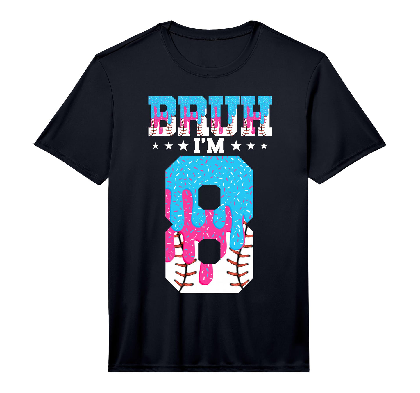 Bruh 8Th Birthday Baseball Ice Cream T-Shirt - Streetwear Style for Adults - T-Shirt, Sweatshirt, Hoodie