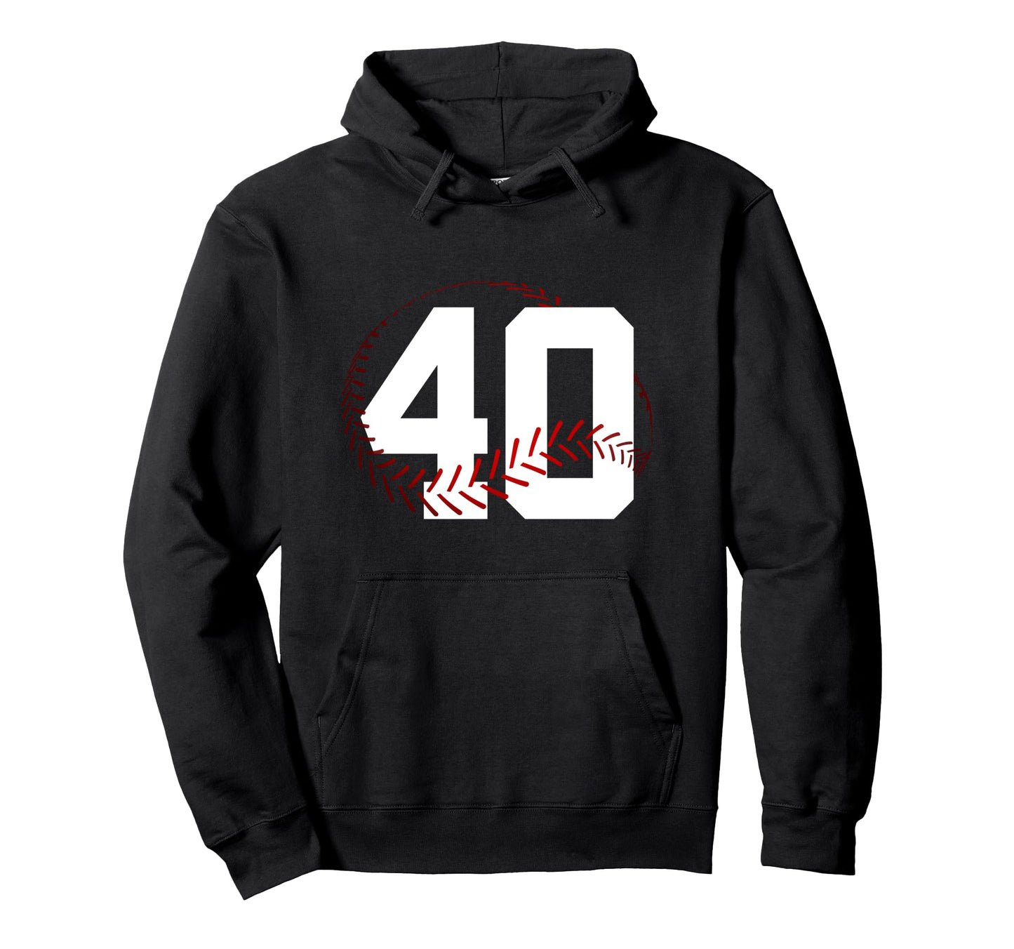 Number 40 Years Baseball 40Th Birthday Hoodie - Aesthetic Graphic Unisex - T-Shirt, Sweatshirt, Hoodie