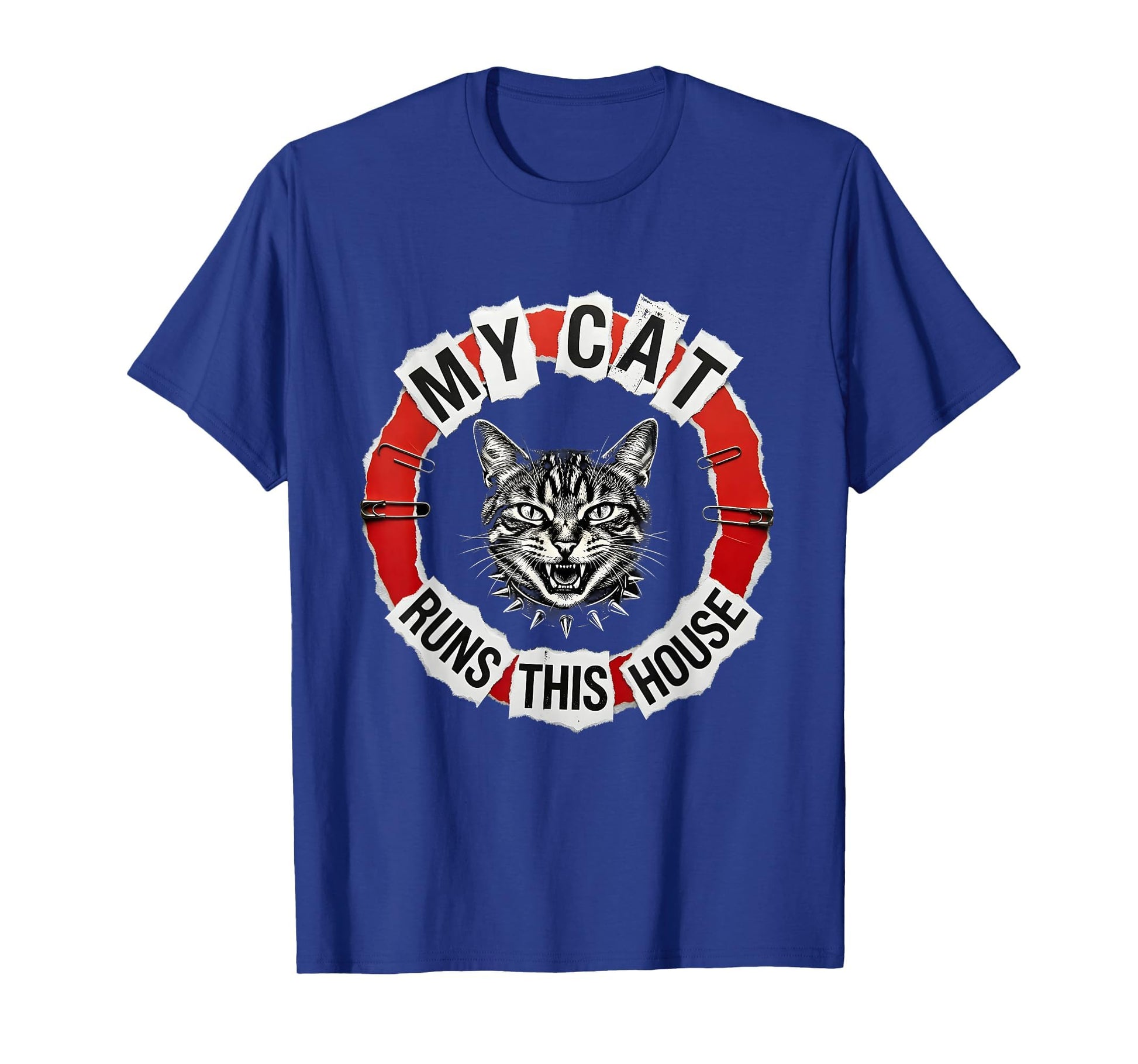 My Cat Runs This House Funny Cat T-Shirt - Casual Everyday Wear Unisex - T-Shirt, Sweatshirt, Hoodie