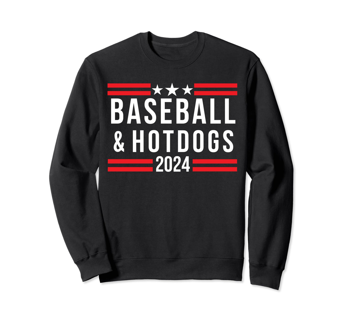 Baseball Hotdogs 2024 Baseball Game Sweatshirt - Fun Novelty Design Unisex - T-Shirt, Sweatshirt, Hoodie