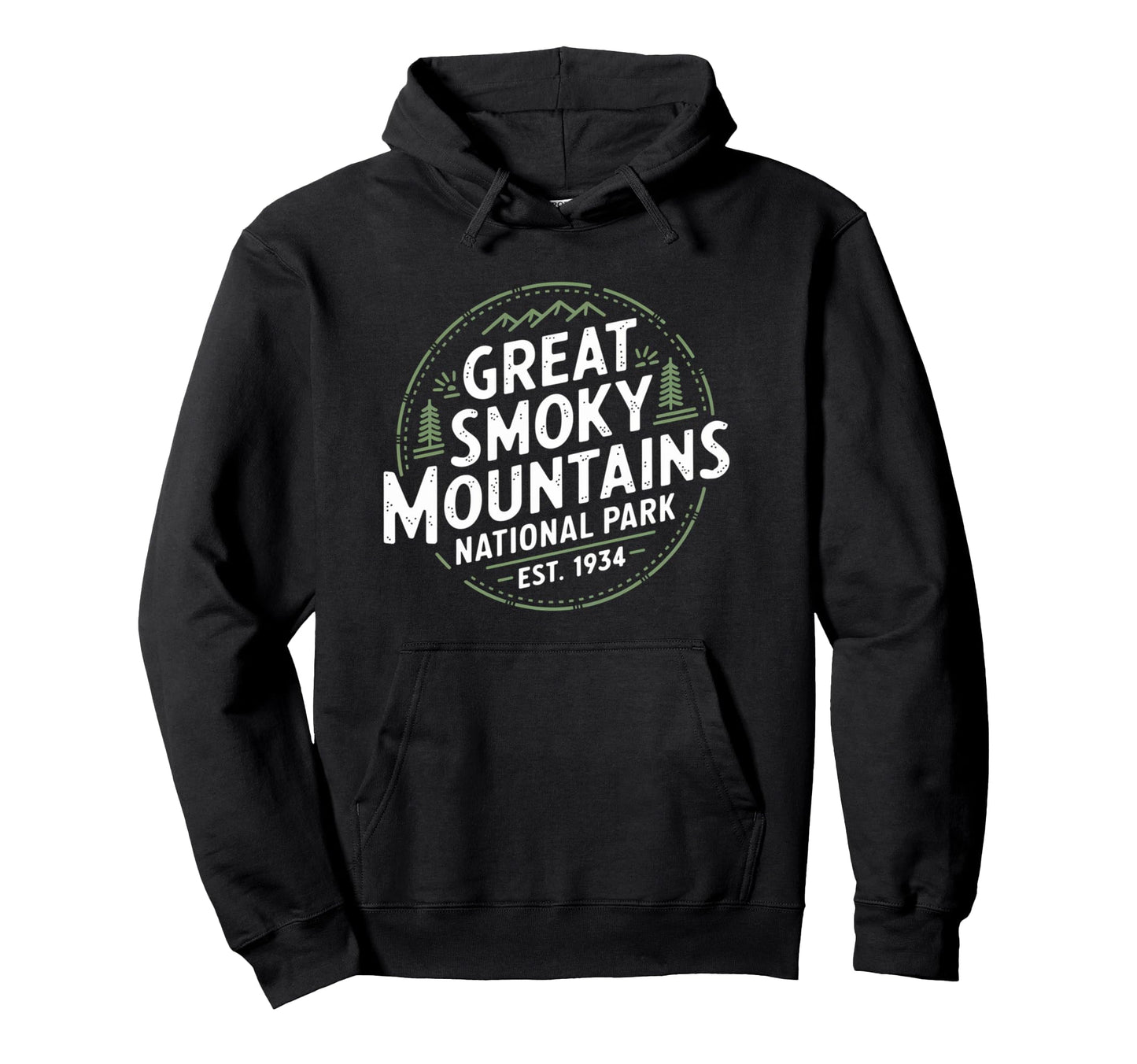 Great Smoky Mountains National Park Circle Hoodie - Trendy Graphic Unisex - T-Shirt, Sweatshirt, Hoodie