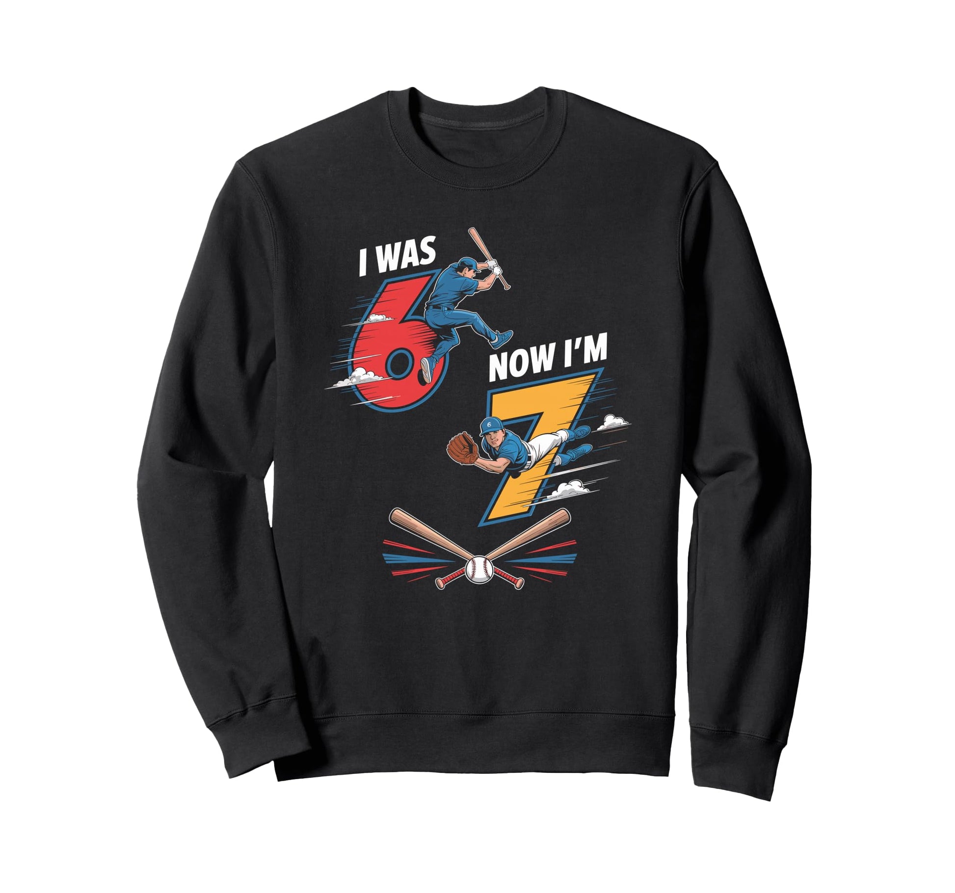 Awesome Baseball Themed Seventh Sweatshirt - Fun Novelty Design Unisex - T-Shirt, Sweatshirt, Hoodie