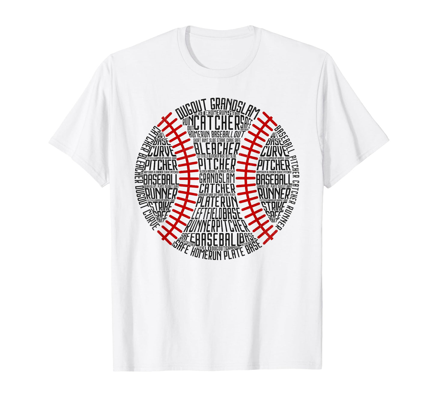 Baseball Fan Word Cloud Baseball T-Shirt - Aesthetic Graphic for Adults - T-Shirt, Sweatshirt, Hoodie