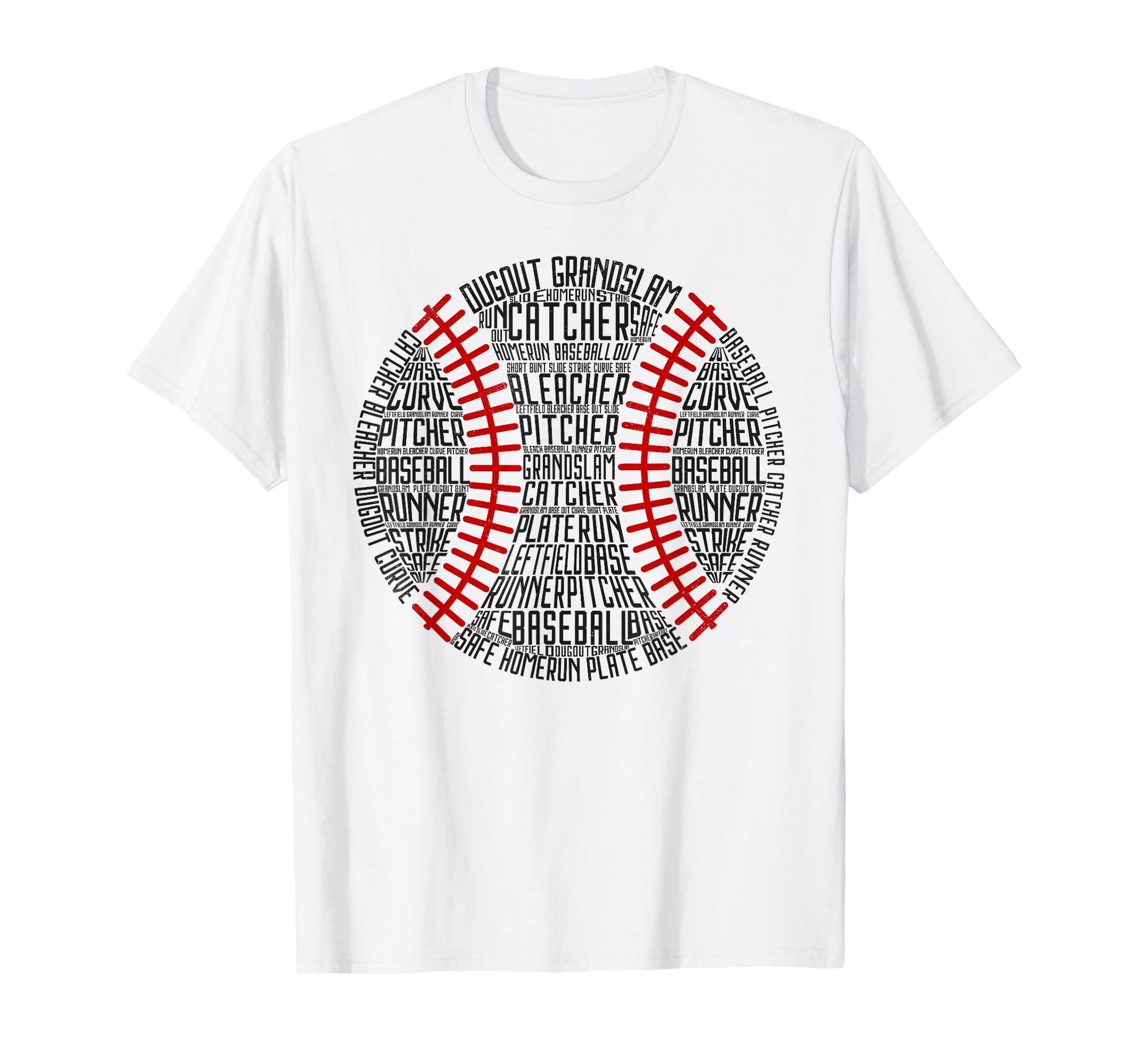 Baseball Fan Word Cloud Baseball T-Shirt - Aesthetic Graphic for Adults - T-Shirt, Sweatshirt, Hoodie