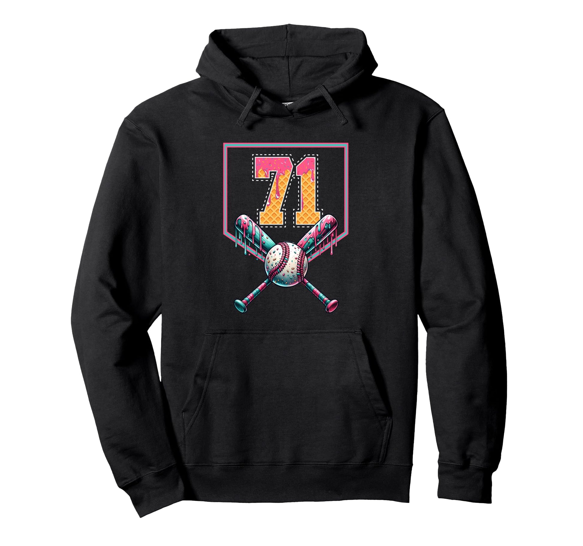 Baseball Drip Number 71 Player Or 71St Hoodie - Novelty Apparel Men Women - T-Shirt, Sweatshirt, Hoodie