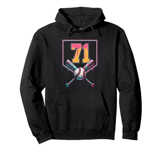Baseball Drip Number 71 Player Or 71St Hoodie - Novelty Apparel Men Women - T-Shirt, Sweatshirt, Hoodie