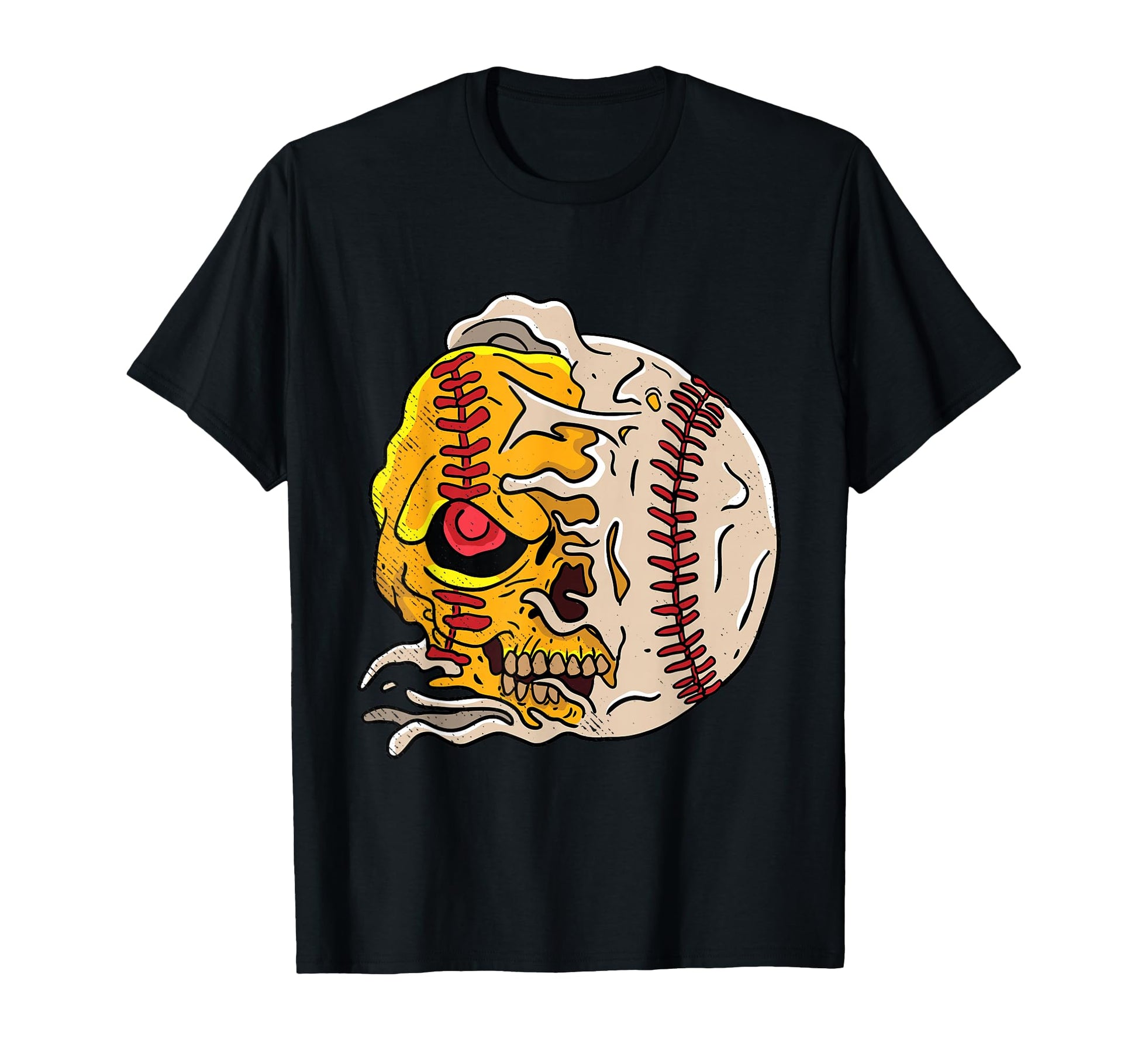 Skull Baseball Skeleton Sports Player T-Shirt - Aesthetic Graphic Unisex - T-Shirt, Sweatshirt, Hoodie