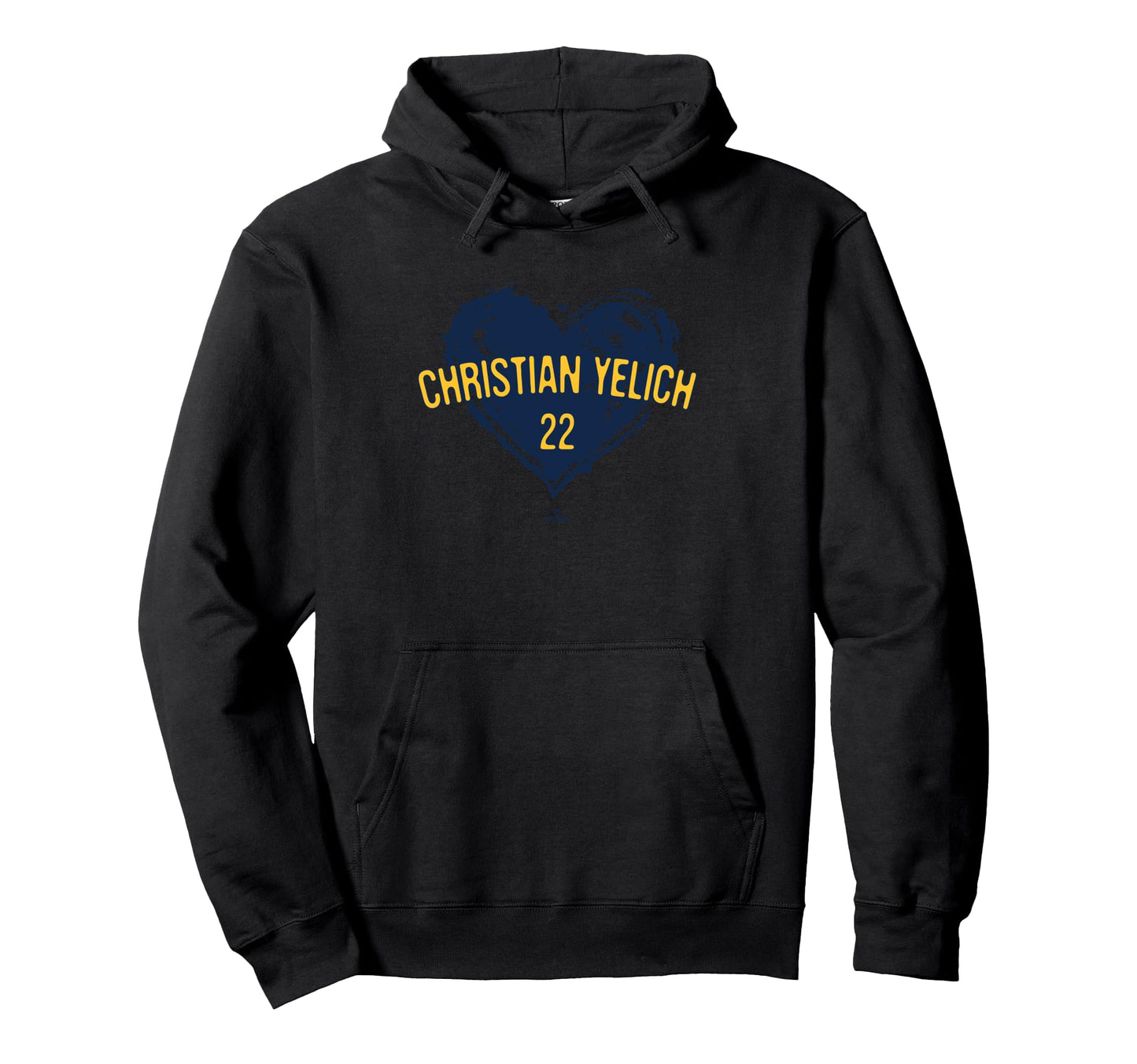 Distressed Heart Christian Yelich Hoodie - Trendy Graphic Men Women - T-Shirt, Sweatshirt, Hoodie