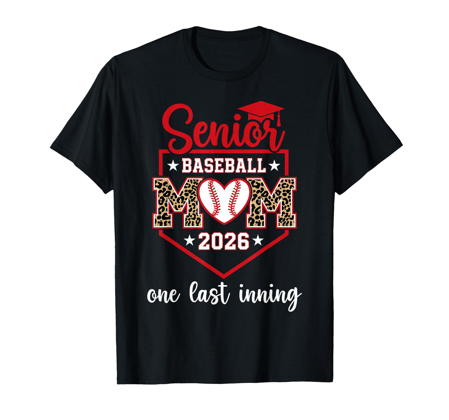 Senior Baseball Mom 2026 One Last T-Shirt - Custom Art Print for Adults - T-Shirt, Sweatshirt, Hoodie