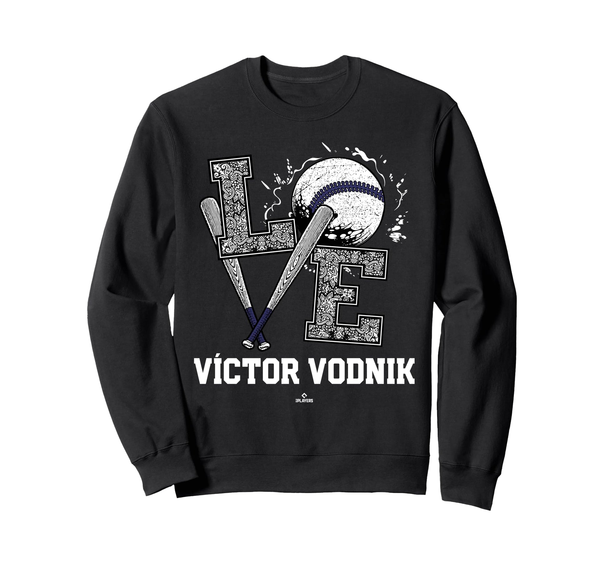 Distressed Baseball Love V Ctor Sweatshirt - Minimalist Print for Adults - T-Shirt, Sweatshirt, Hoodie