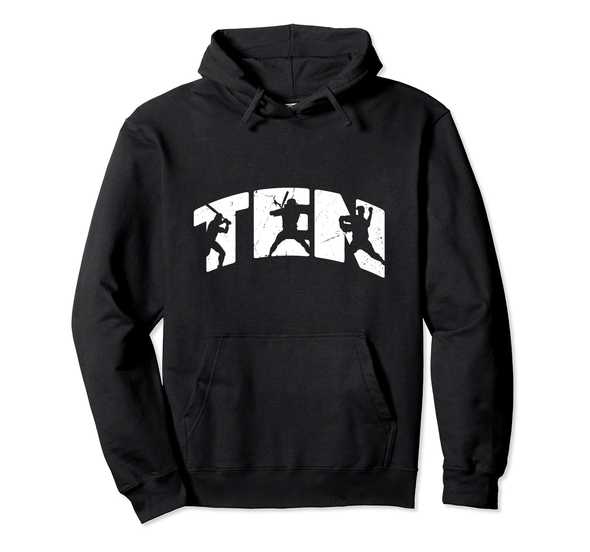 10Th Birthday Baseball 10 Years Old Hoodie - Graphic Print Unisex - T-Shirt, Sweatshirt, Hoodie