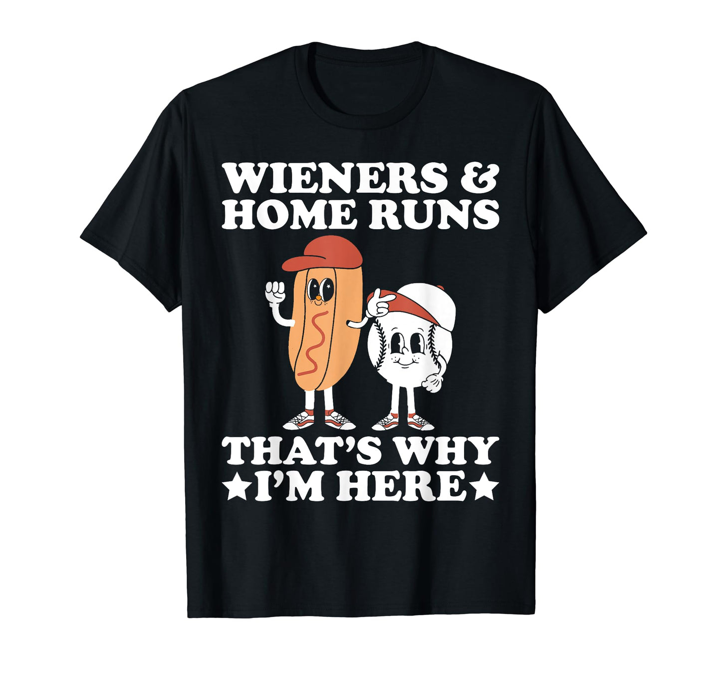 Wieners Home Runs Funny Baseball Player T-Shirt - Minimalist Print Unisex - T-Shirt, Sweatshirt, Hoodie