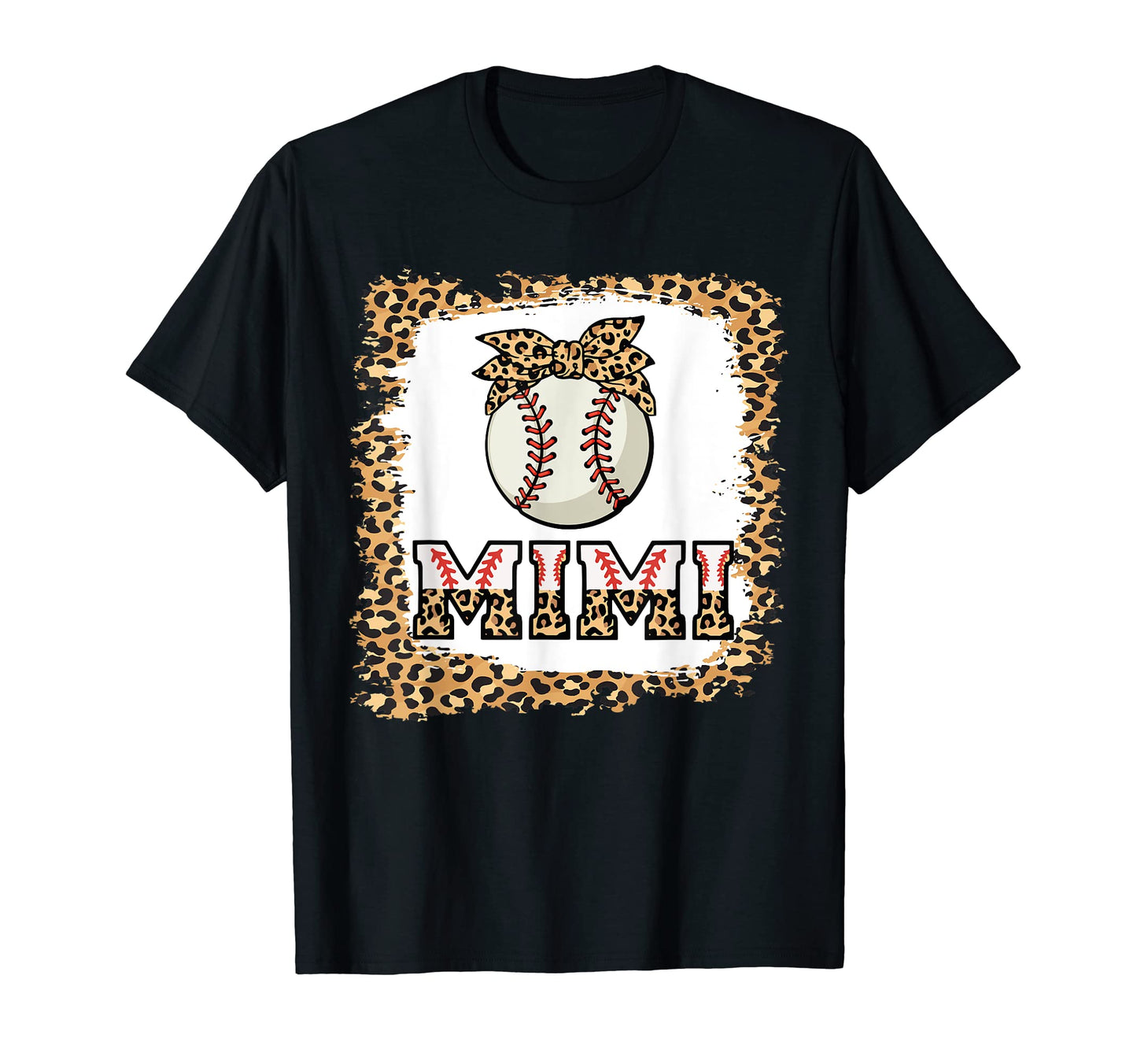 Mimi Bandana Leopard Grandma Baseball T-Shirt - Aesthetic Graphic Unisex - T-Shirt, Sweatshirt, Hoodie