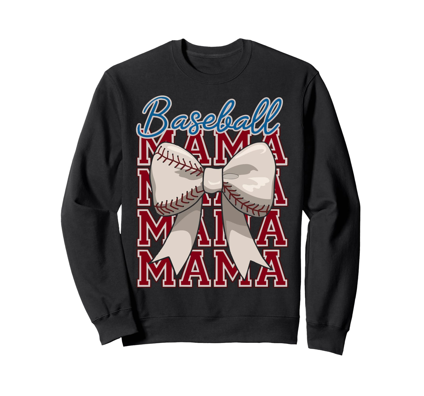 Baseball Mama Coquette Bow Funny Sweatshirt - Aesthetic Graphic Unisex - T-Shirt, Sweatshirt, Hoodie