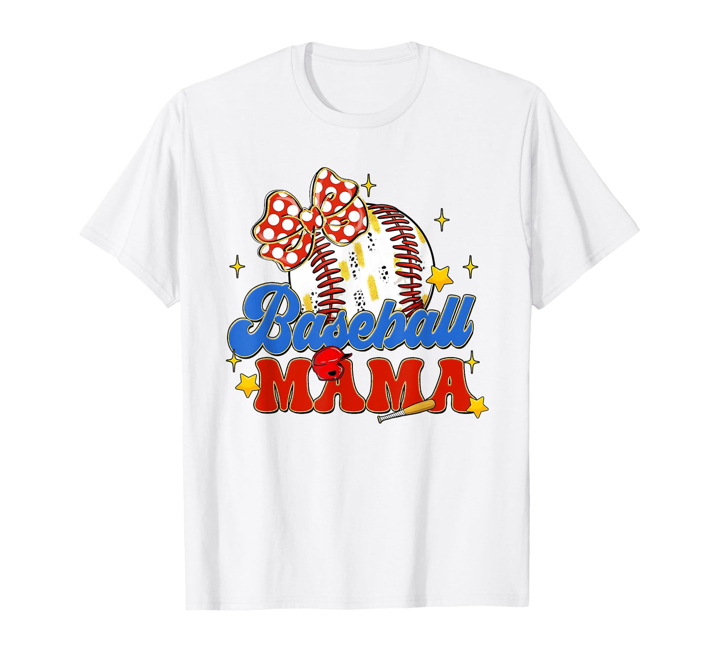 Baseball Mama Coquette Bow Game Day T-Shirt - Custom Art Print for Adults - T-Shirt, Sweatshirt, Hoodie