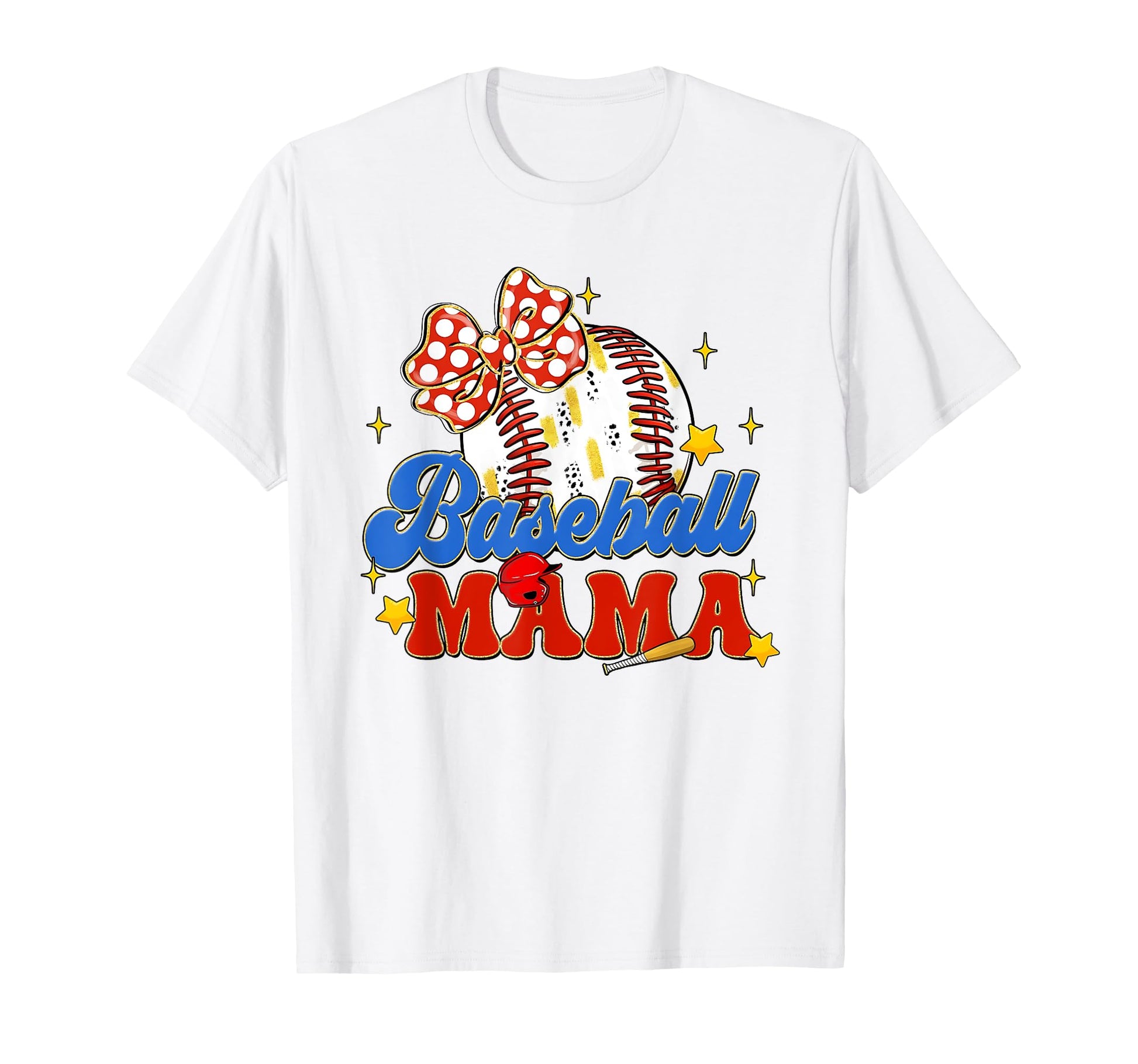 Baseball Mama Coquette Bow Game Day T-Shirt - Custom Art Print for Adults - T-Shirt, Sweatshirt, Hoodie