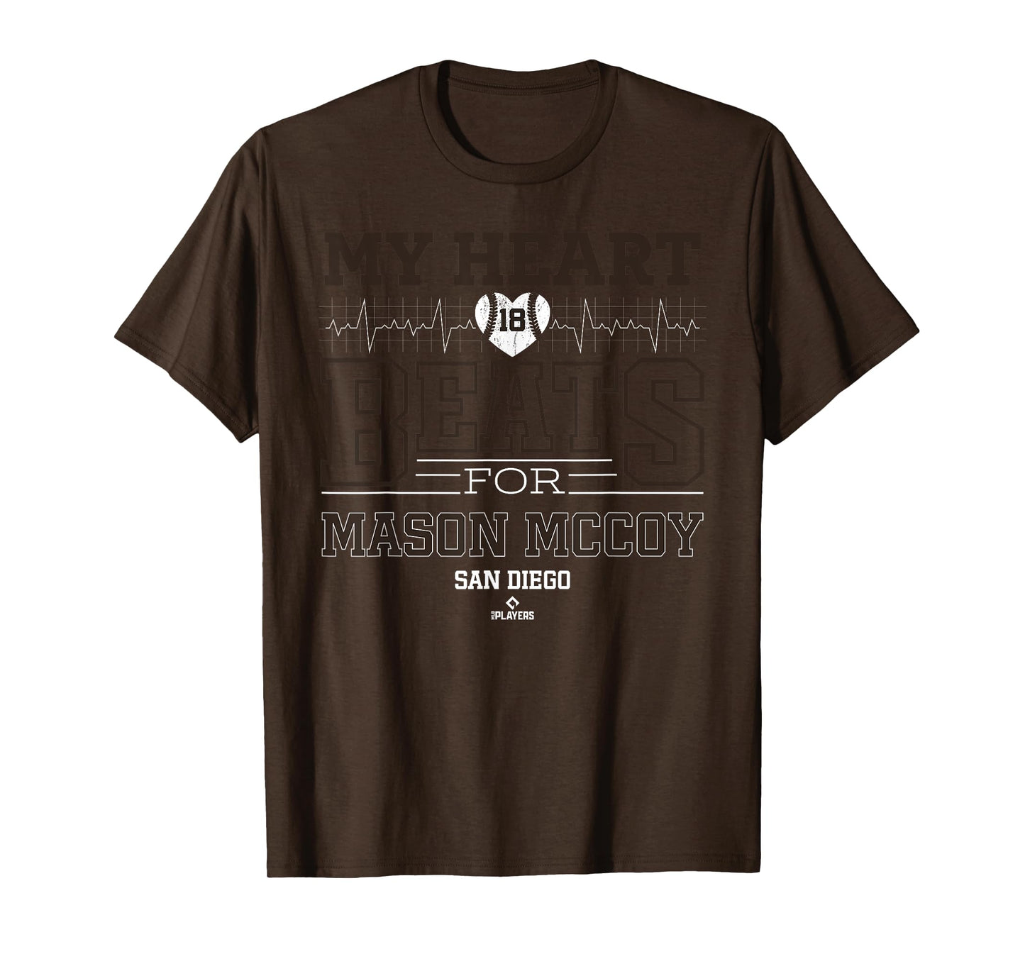 My Heart Beats Mason Mccoy San Diego T-Shirt - Minimalist Print for Adults - T-Shirt, Sweatshirt, Hoodie