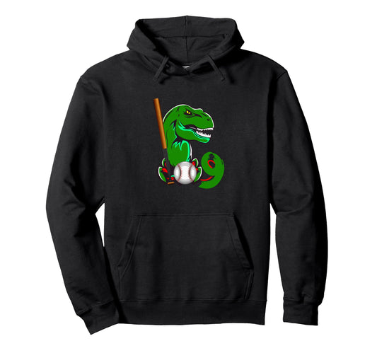 Baseball Dinosaurs T Rex Dino 9Th Hoodie - Unique Graphic Men Women - T-Shirt, Sweatshirt, Hoodie