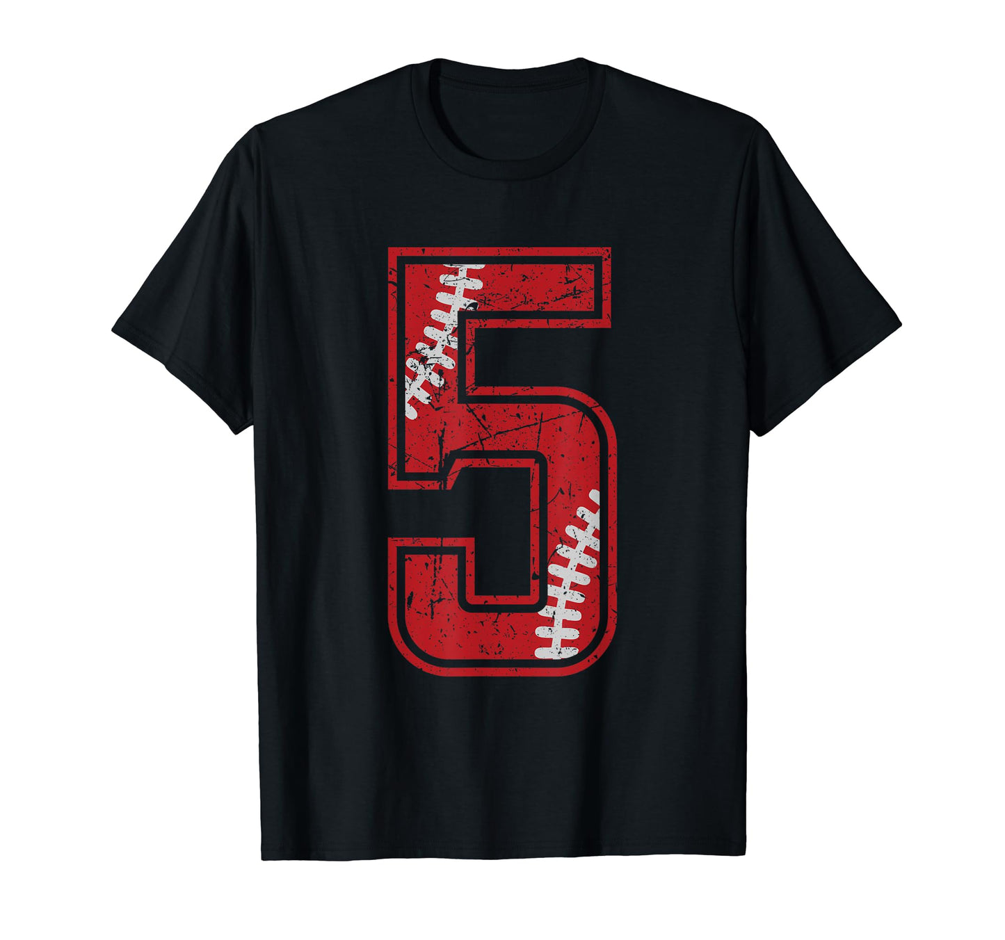 Number 5 Distressed Baseball Jersey T-Shirt - Streetwear Style for Adults - T-Shirt, Sweatshirt, Hoodie