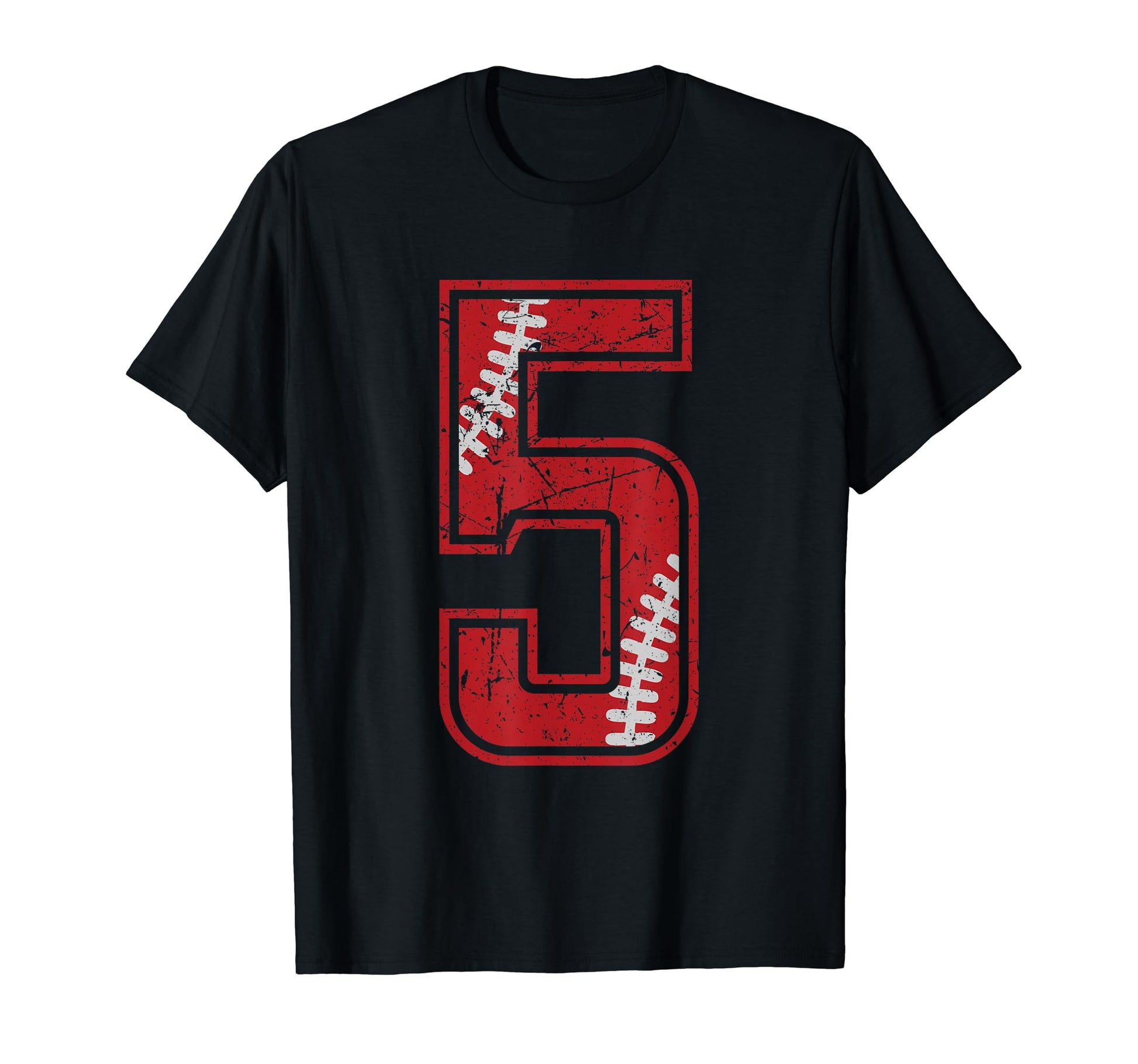 Number 5 Distressed Baseball Jersey T-Shirt - Streetwear Style for Adults - T-Shirt, Sweatshirt, Hoodie