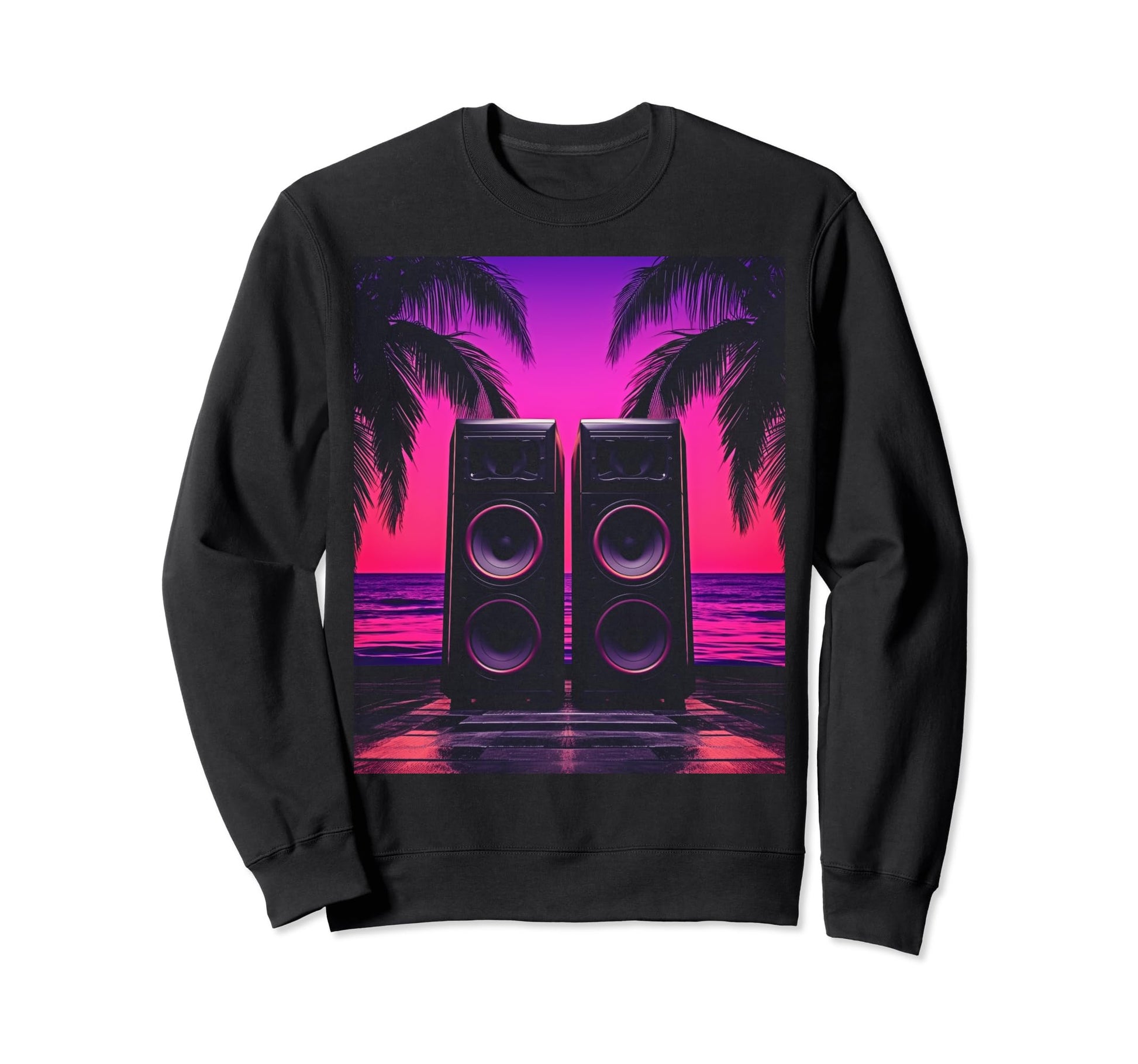 Vaporwave Stereo Speakers 80S Synthwave 6 Sweatshirt - Graphic Print Unisex - T-Shirt, Sweatshirt, Hoodie