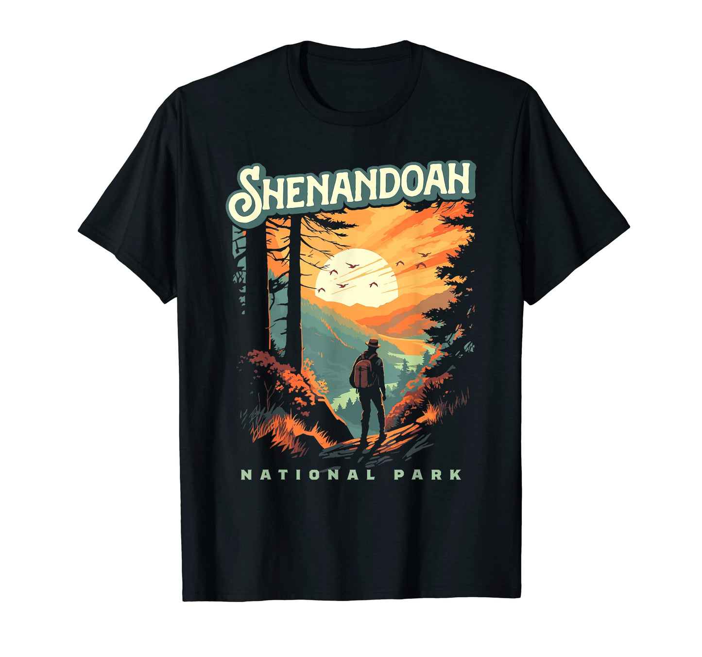 Shenandoah Virginia Hiking National Park T-Shirt - Custom Art Print Unisex - T-Shirt, Sweatshirt, Hoodie