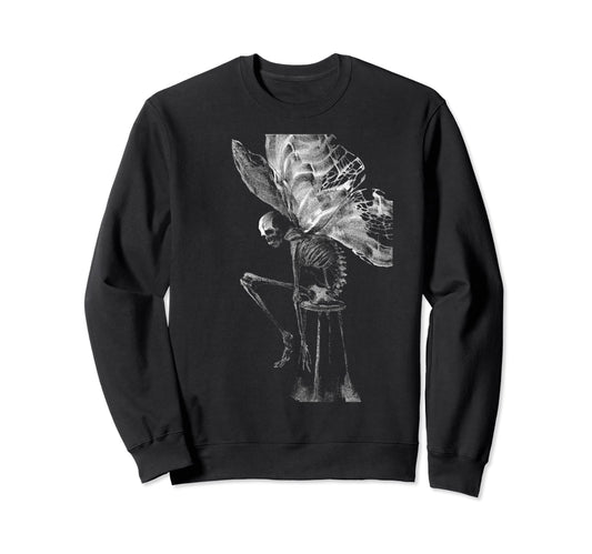 Aesthetic Y2K Fairy Wings Skeleton Sweatshirt - Streetwear Style Unisex - T-Shirt, Sweatshirt, Hoodie
