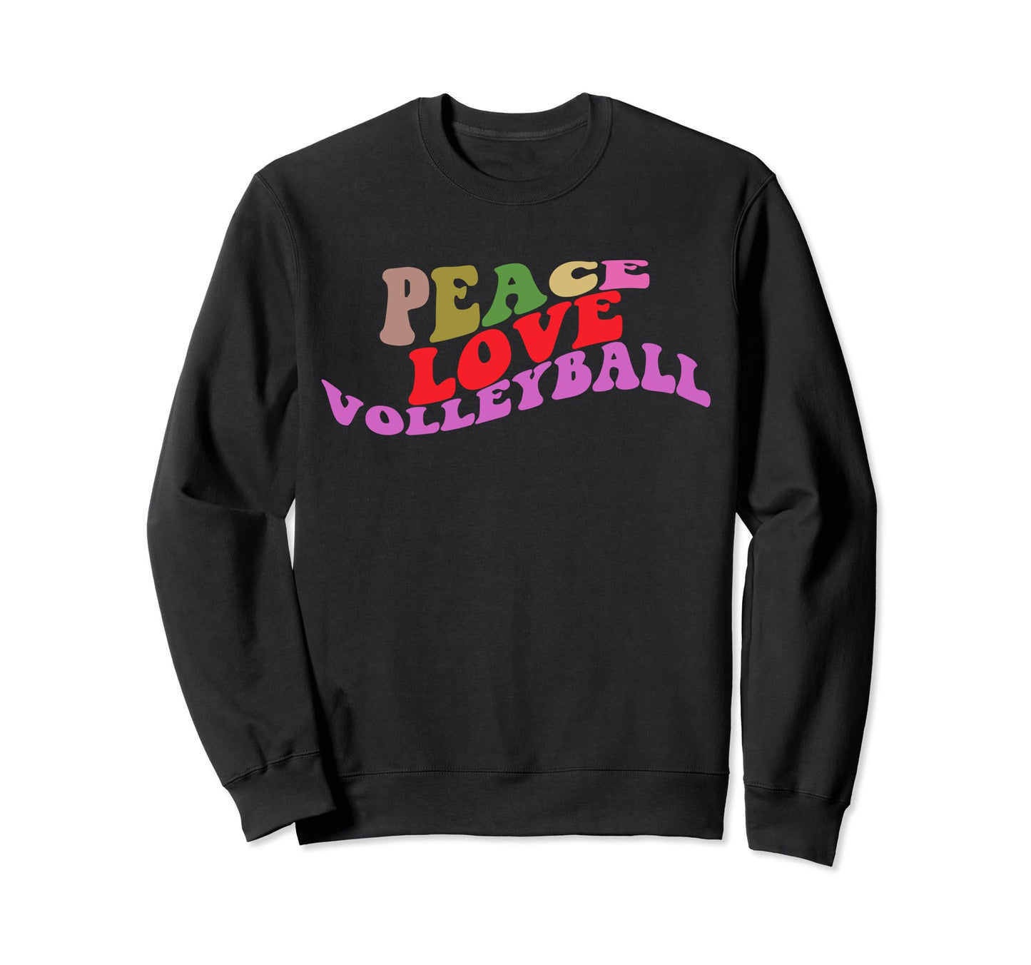 Volleyball Peace Love Volleyball Sweatshirt - Aesthetic Graphic Unisex - T-Shirt, Sweatshirt, Hoodie