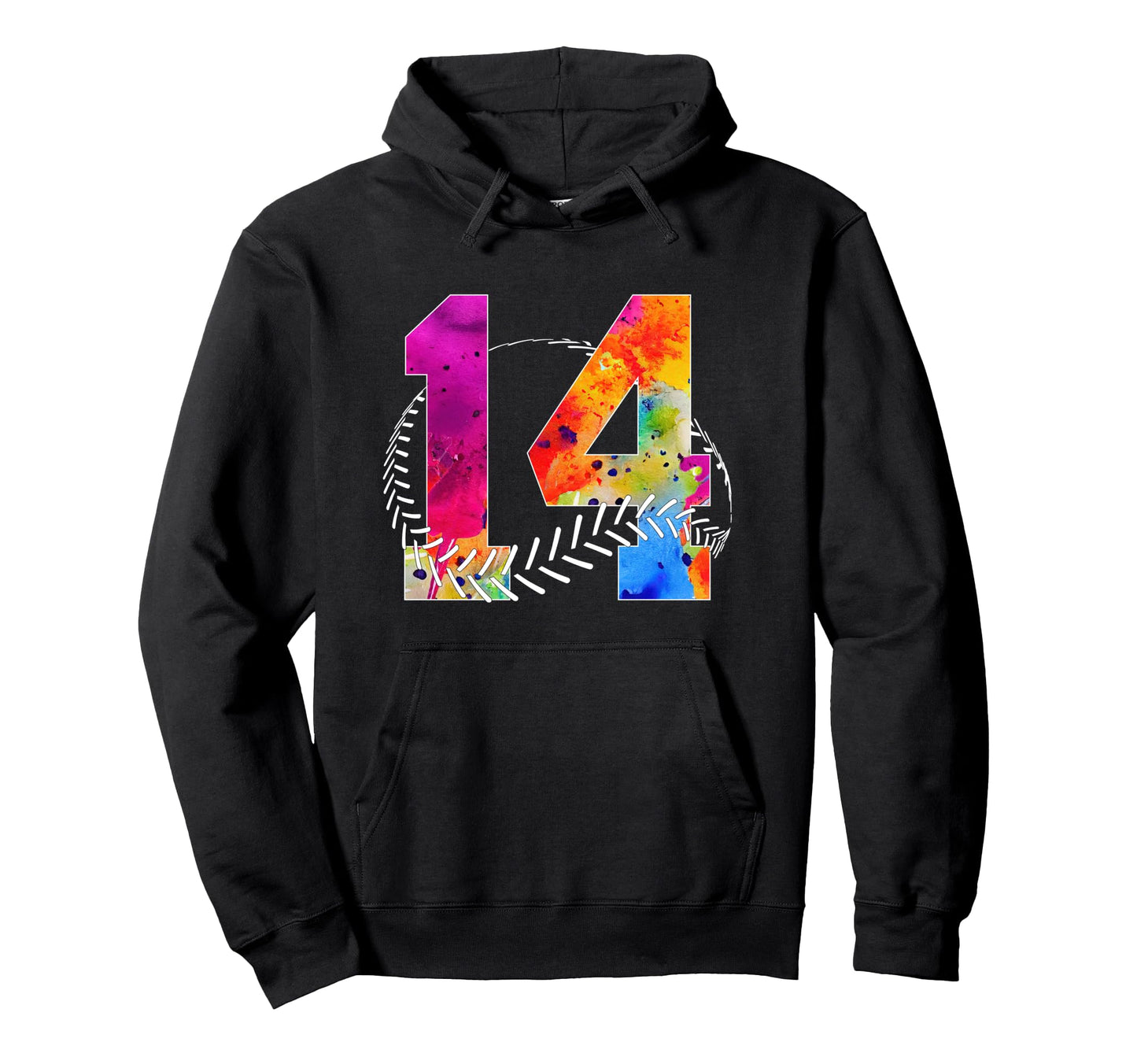 Number 14 Years Baseball 14Th Birthday Hoodie - Streetwear Style Unisex - T-Shirt, Sweatshirt, Hoodie