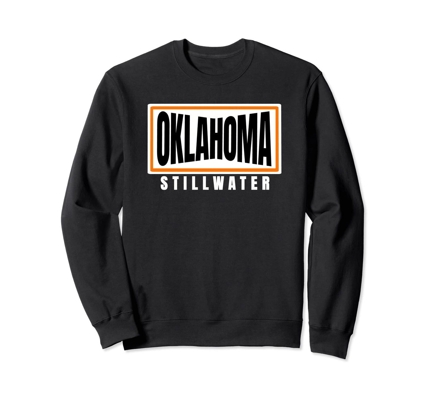Orange Black Striped Stillwater Sweatshirt - Streetwear Style for Adults - T-Shirt, Sweatshirt, Hoodie