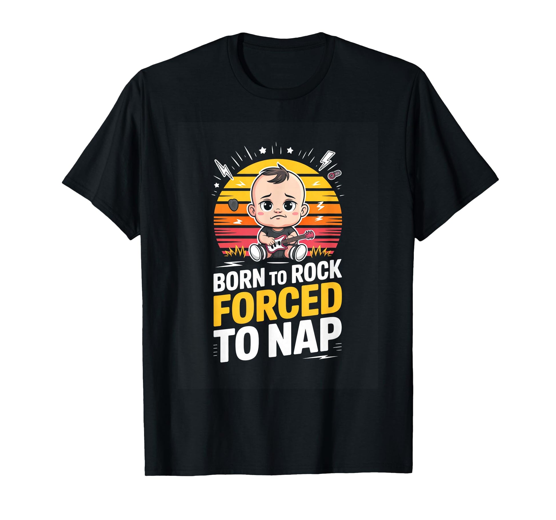 Born To Rock Forced To Nap Funny Rock T-Shirt - Unique Graphic for Adults - T-Shirt, Sweatshirt, Hoodie