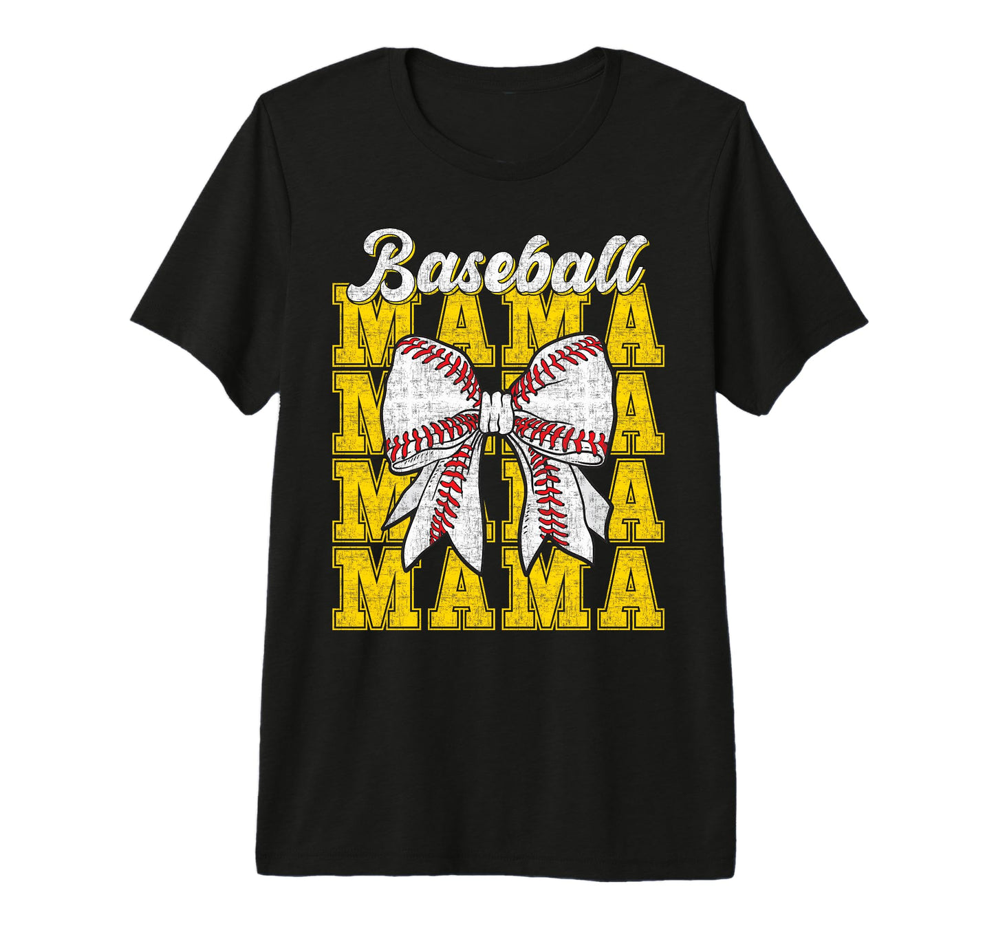 Baseball Mama Coquette Bow Game Day T-Shirt - Graphic Print for Adults - T-Shirt, Sweatshirt, Hoodie