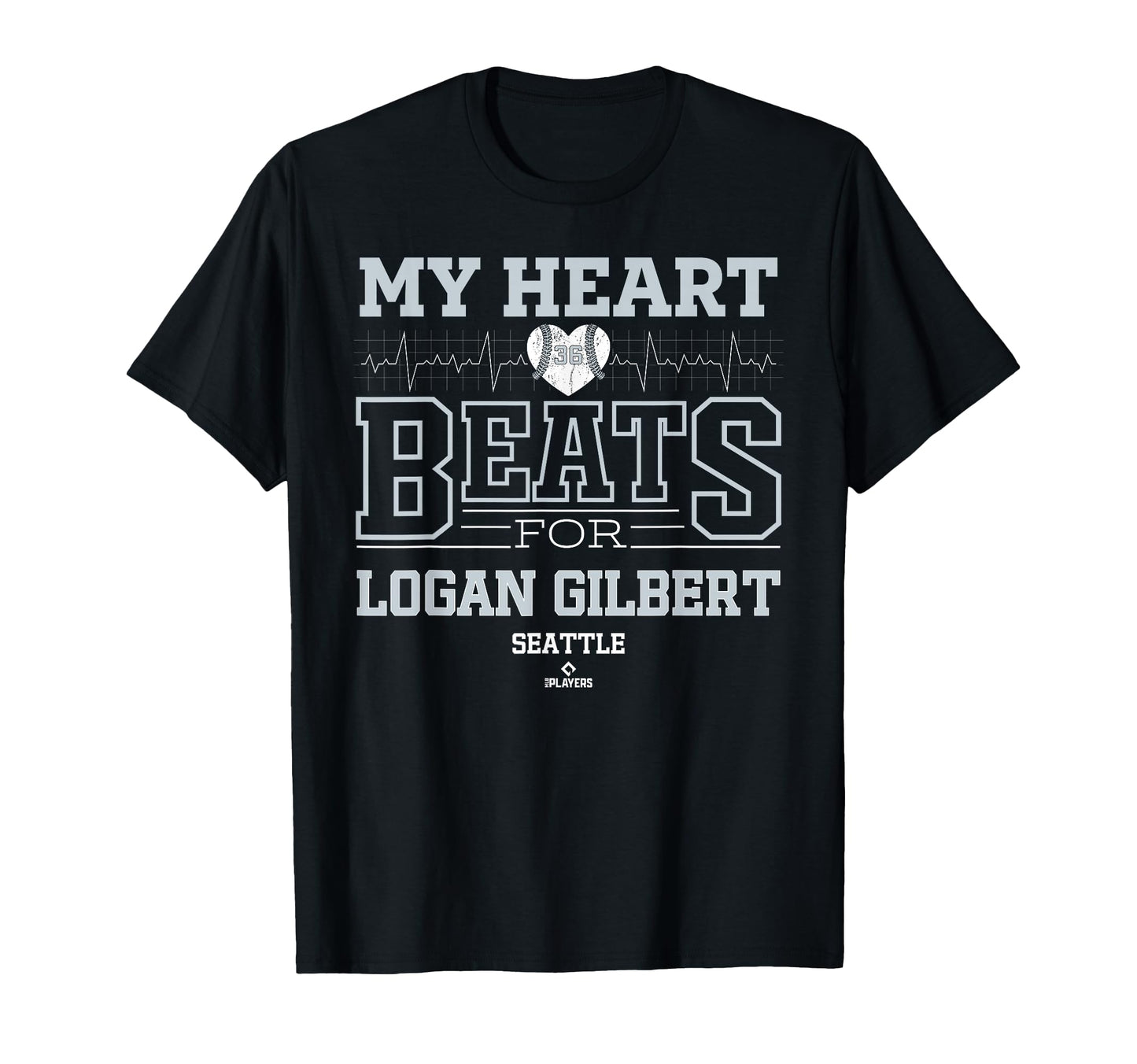 My Heart Beats Logan Gilbert T-Shirt - Fun Novelty Design for Adults - T-Shirt, Sweatshirt, Hoodie