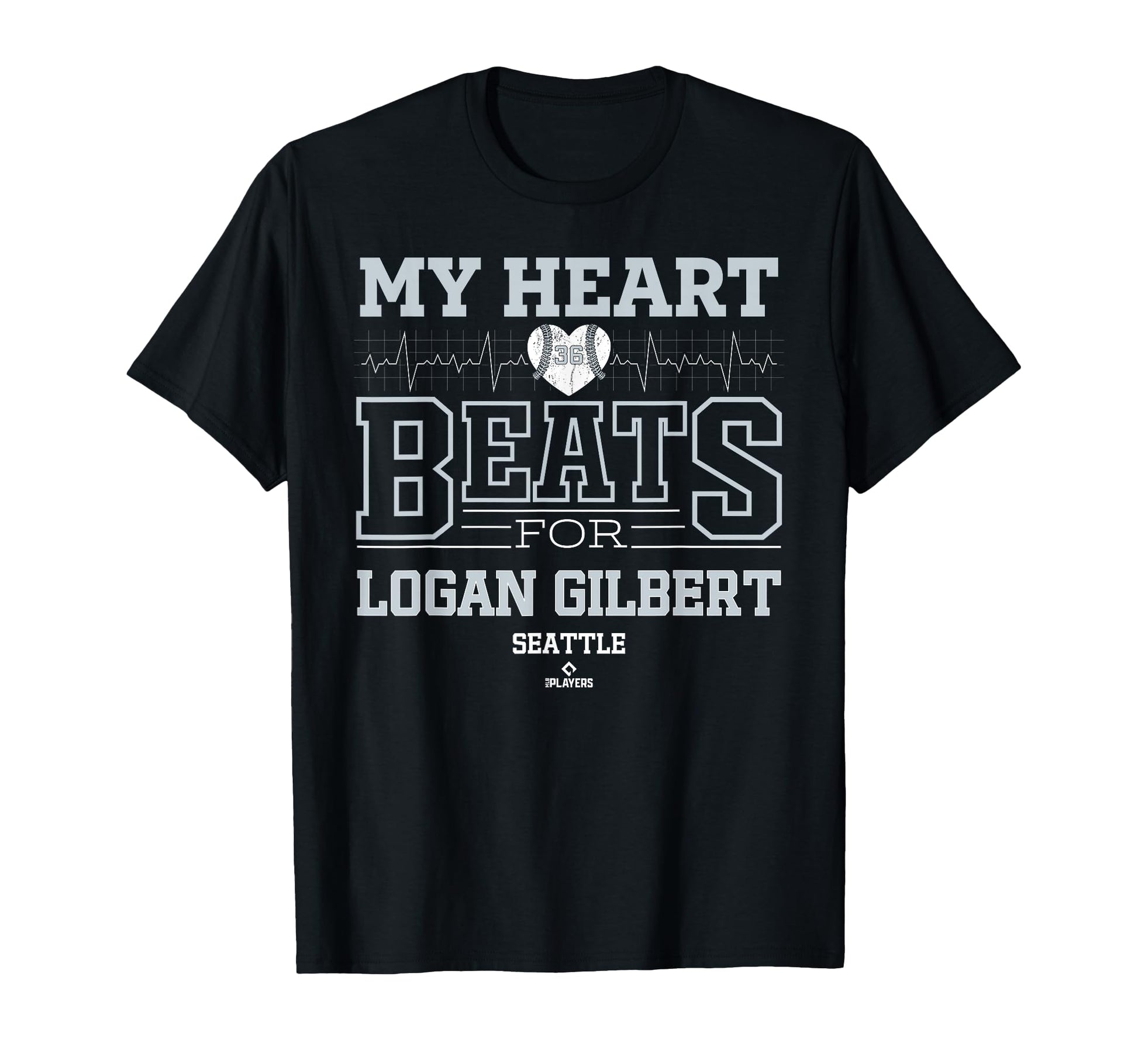 My Heart Beats Logan Gilbert T-Shirt - Fun Novelty Design for Adults - T-Shirt, Sweatshirt, Hoodie
