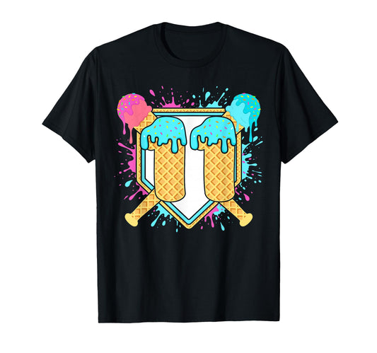 Baseball 11 Year Old Ice Cream Drip 11Th T-Shirt - Trendy Graphic Unisex - T-Shirt, Sweatshirt, Hoodie