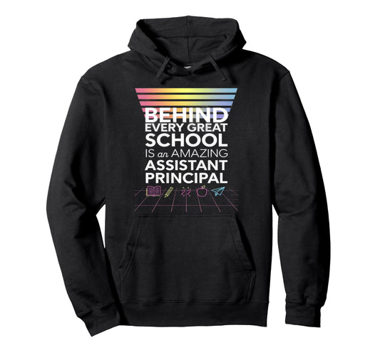 Amazing Assistant Principal 80S Hoodie - Custom Art Print Men Women - T-Shirt, Sweatshirt, Hoodie