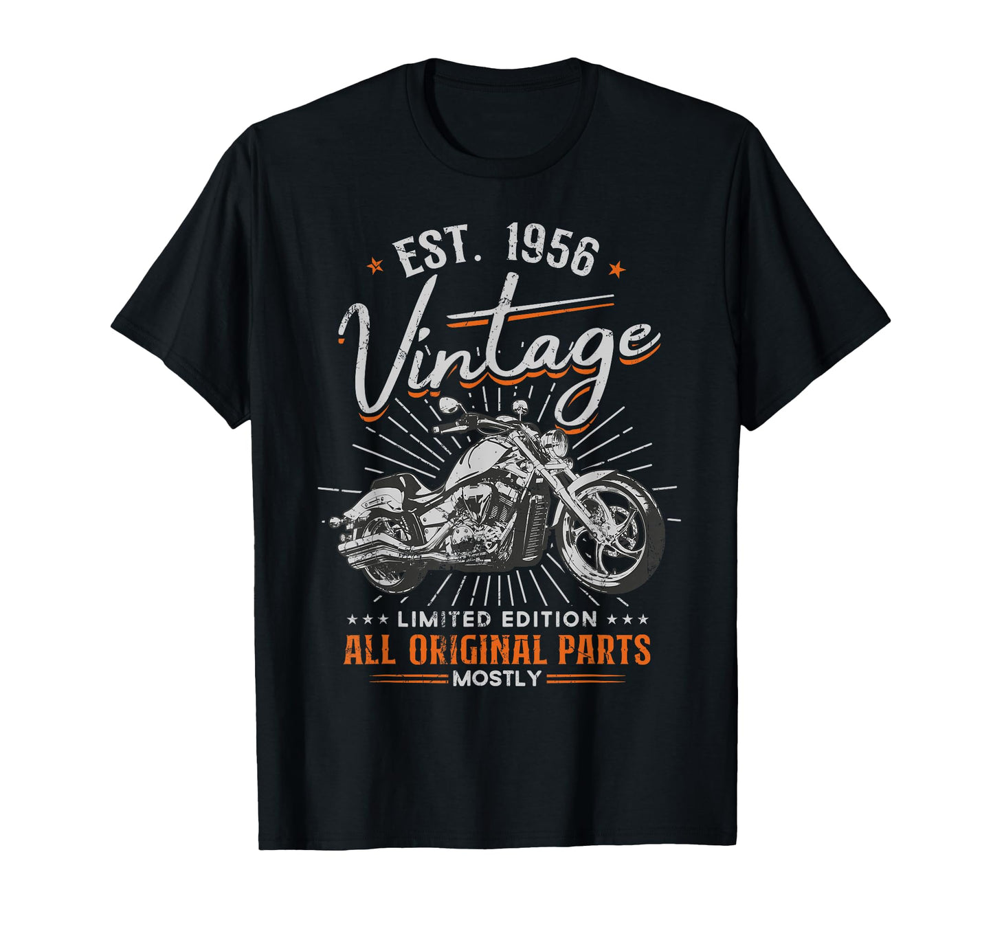 Est 1956 All Original Parts Motorcycle T-Shirt - Custom Art Print Unisex - T-Shirt, Sweatshirt, Hoodie