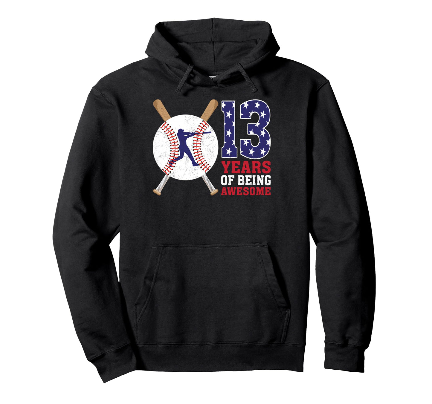 13 Years Being Awesome 13Th Birthday Hoodie - Minimalist Print for Adults - T-Shirt, Sweatshirt, Hoodie