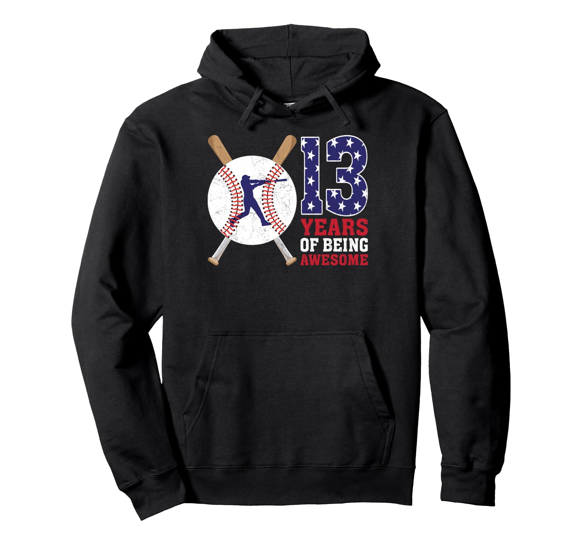 13 Years Being Awesome 13Th Birthday Hoodie - Minimalist Print for Adults - T-Shirt, Sweatshirt, Hoodie