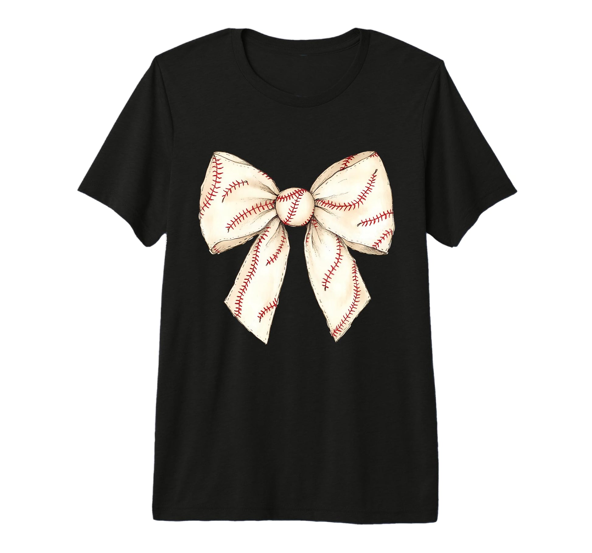 Baseball Coquette Bow Baseball Mom Tri T-Shirt - Novelty Apparel Unisex - T-Shirt, Sweatshirt, Hoodie