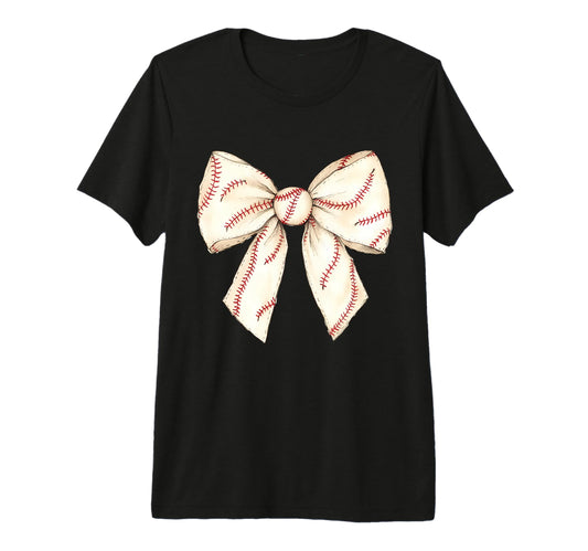 Baseball Coquette Bow Baseball Mom Tri T-Shirt - Novelty Apparel Unisex - T-Shirt, Sweatshirt, Hoodie