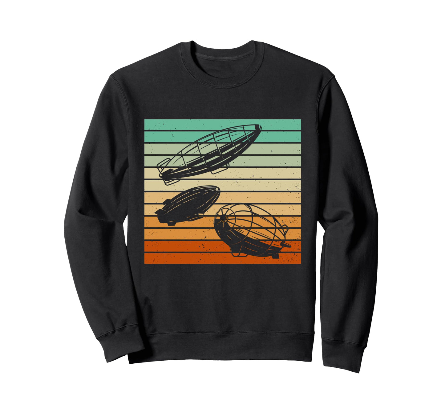 Zeppelin 70S Rock Vibe Airship Sweatshirt - Unique Graphic Unisex - T-Shirt, Sweatshirt, Hoodie