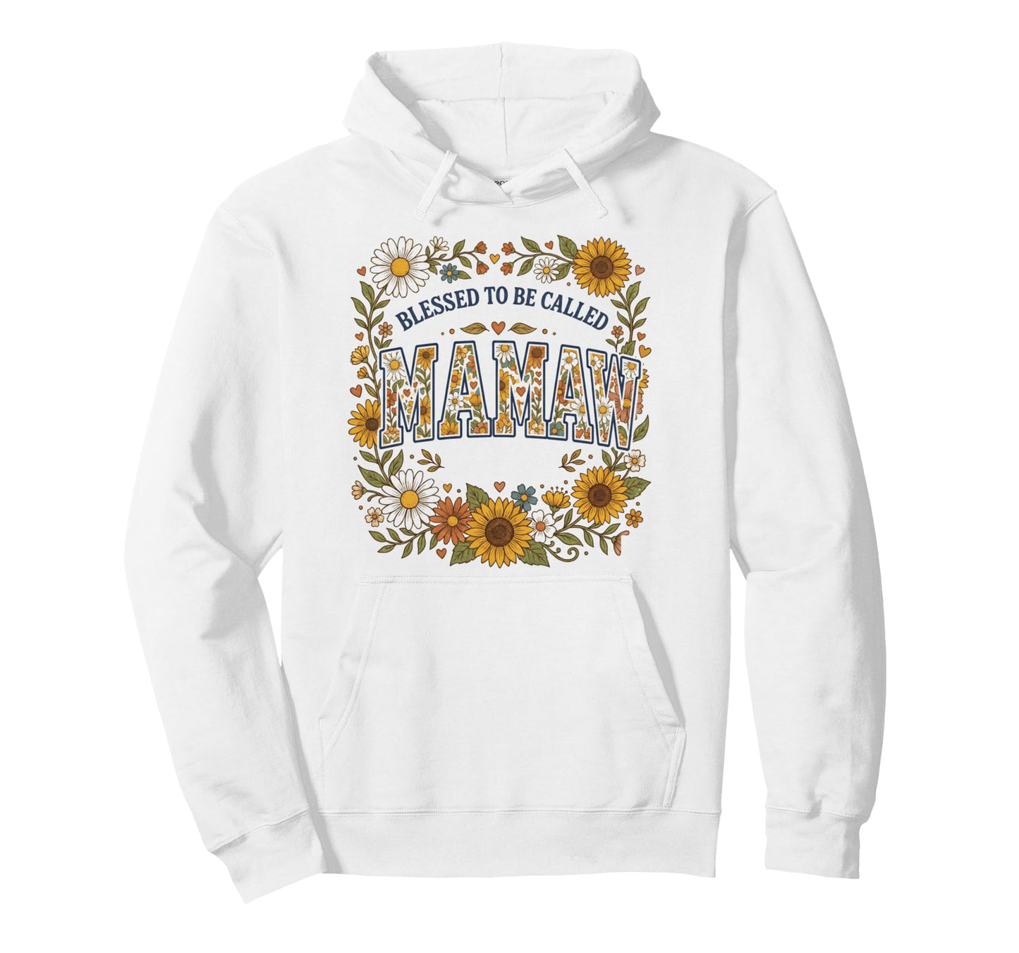 Blessed To Be Called Mamaw Flowers Hoodie - Fun Novelty Design for Adults - T-Shirt, Sweatshirt, Hoodie