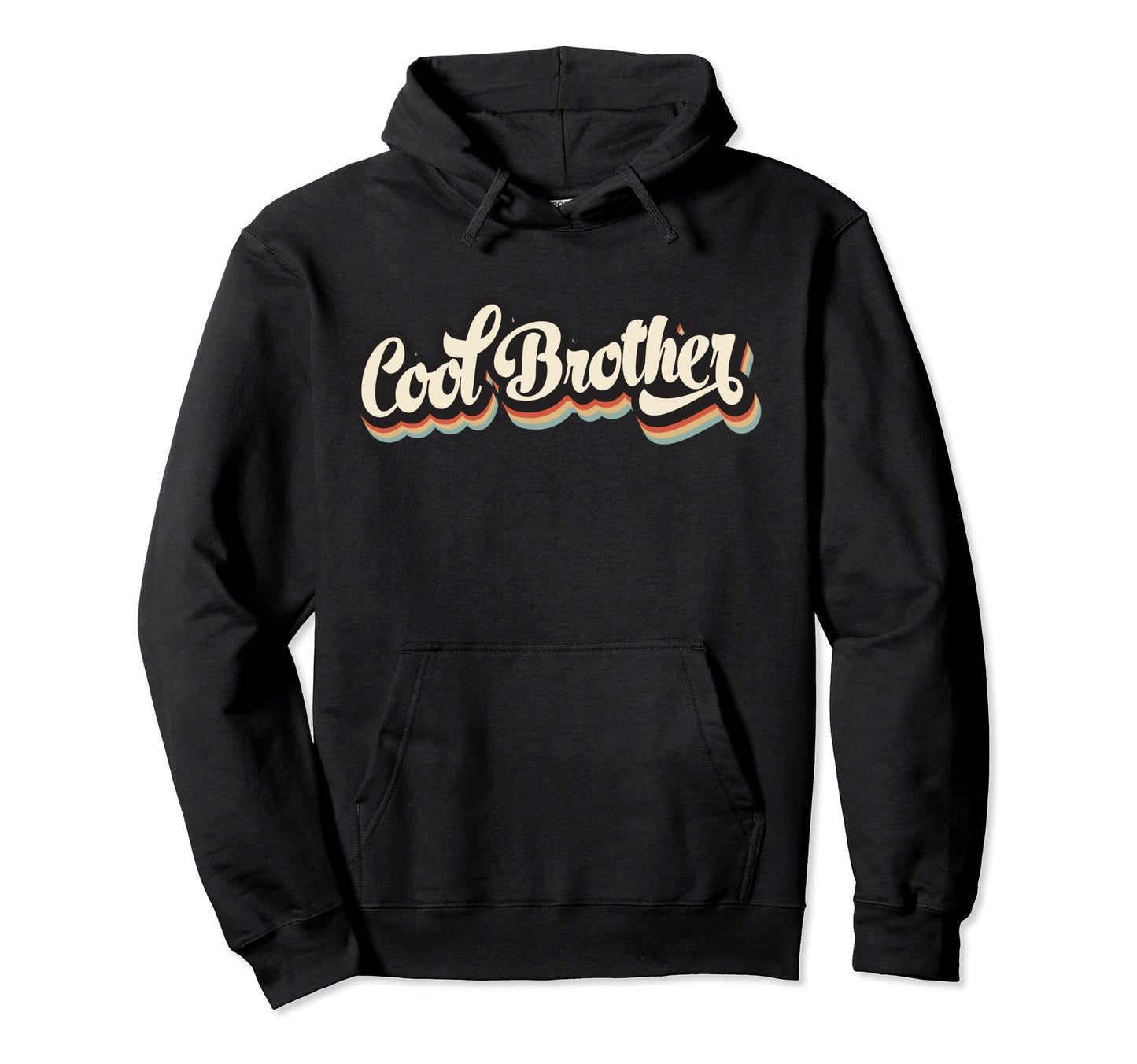 Funny Brother Striped Logo Hoodie - Novelty Apparel Men Women - T-Shirt, Sweatshirt, Hoodie