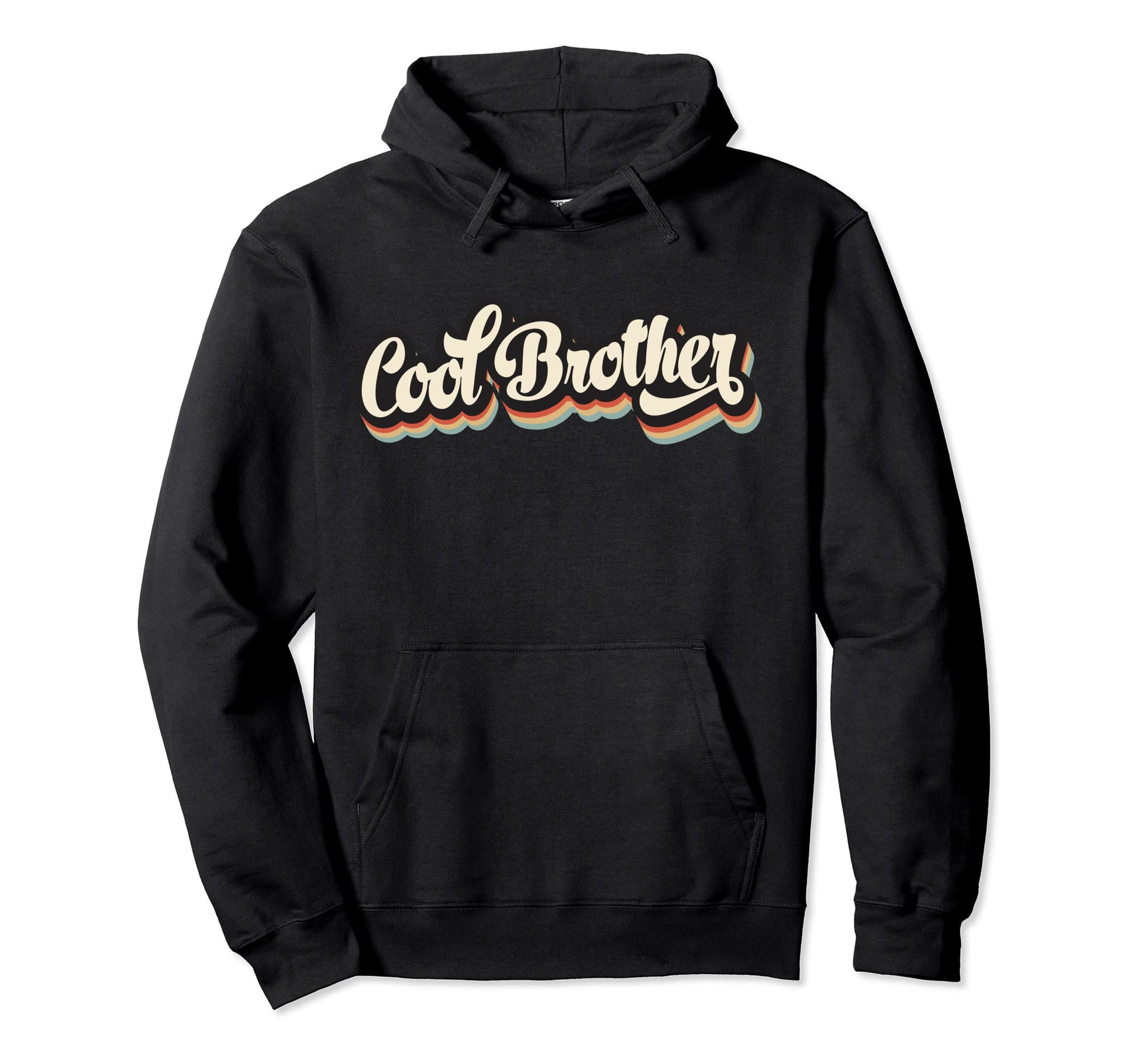 Funny Brother Striped Logo Hoodie - Novelty Apparel Men Women - T-Shirt, Sweatshirt, Hoodie