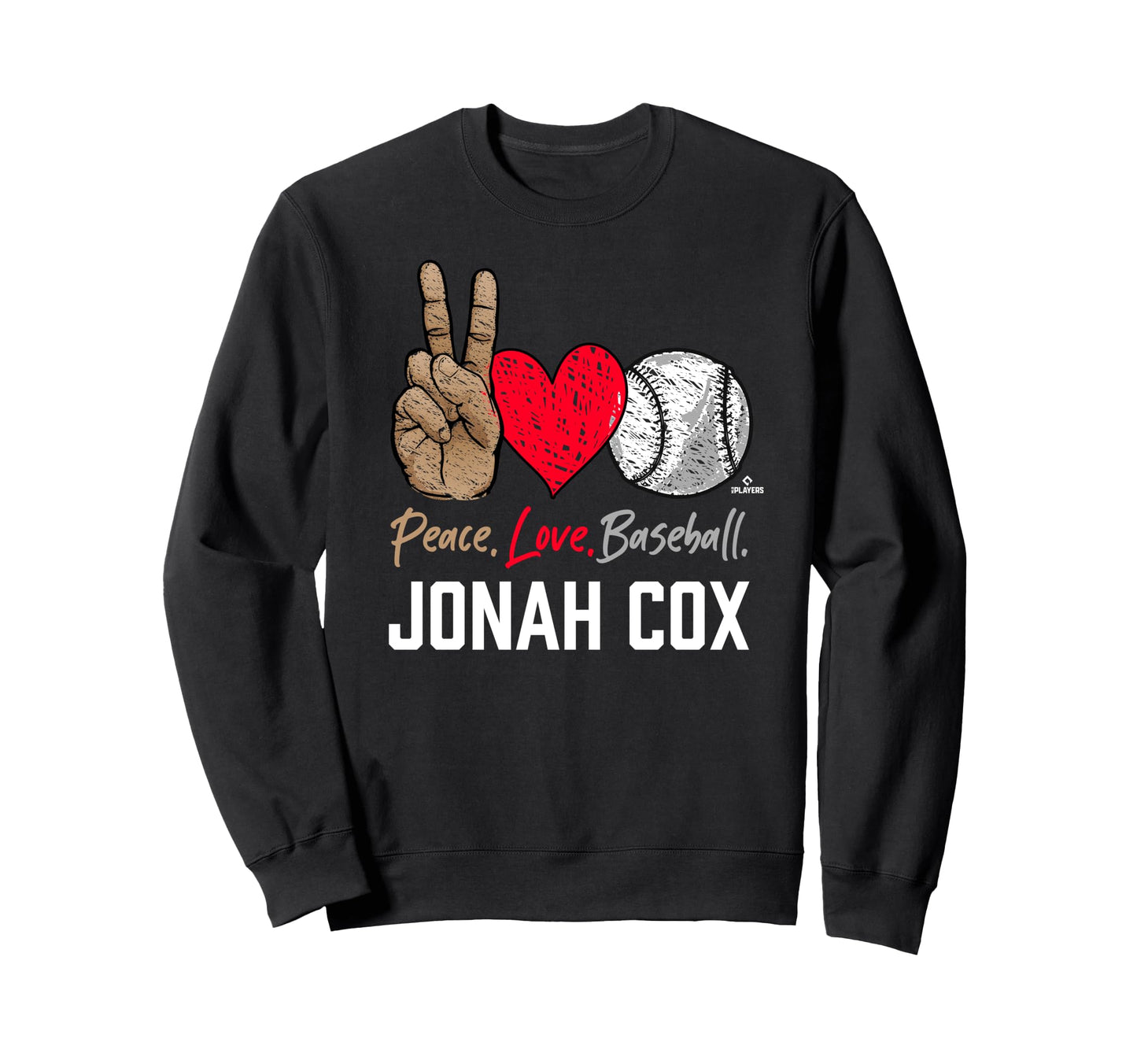 Peace Love Jonah Cox Prospect Baseball Sweatshirt - Unique Graphic Unisex - T-Shirt, Sweatshirt, Hoodie