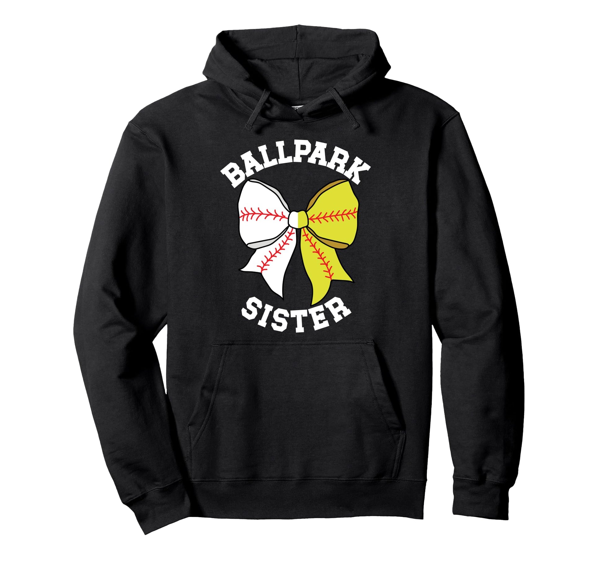Ballpark Sister Coquette Baseball Hoodie - Aesthetic Graphic for Adults - T-Shirt, Sweatshirt, Hoodie